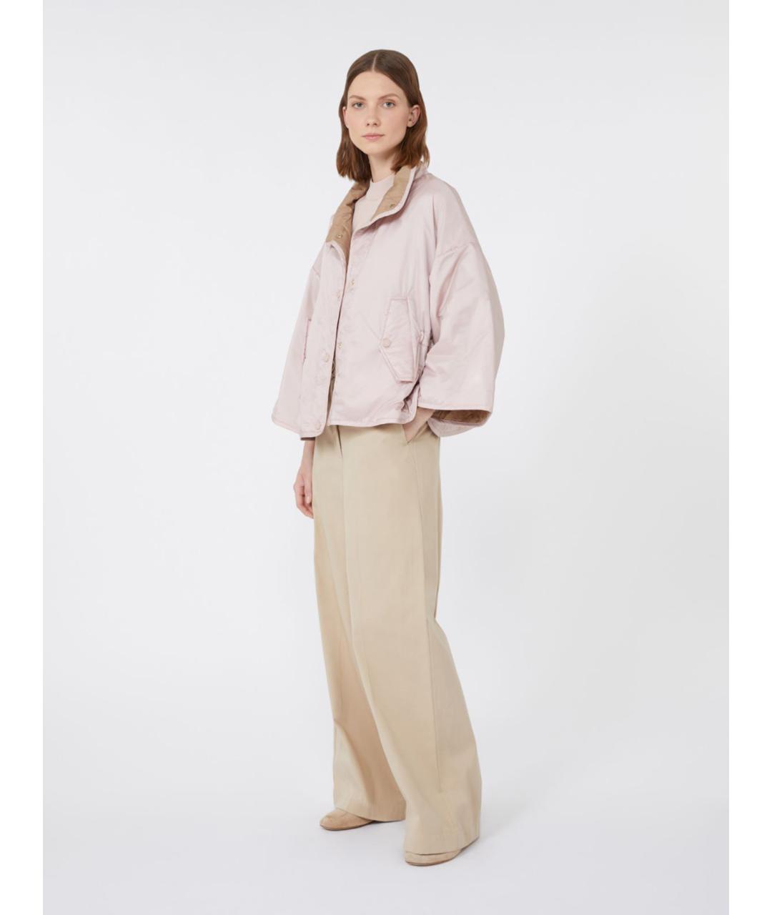 WEEKEND MAX MARA Розовая полиэстеровая куртка, фото 2