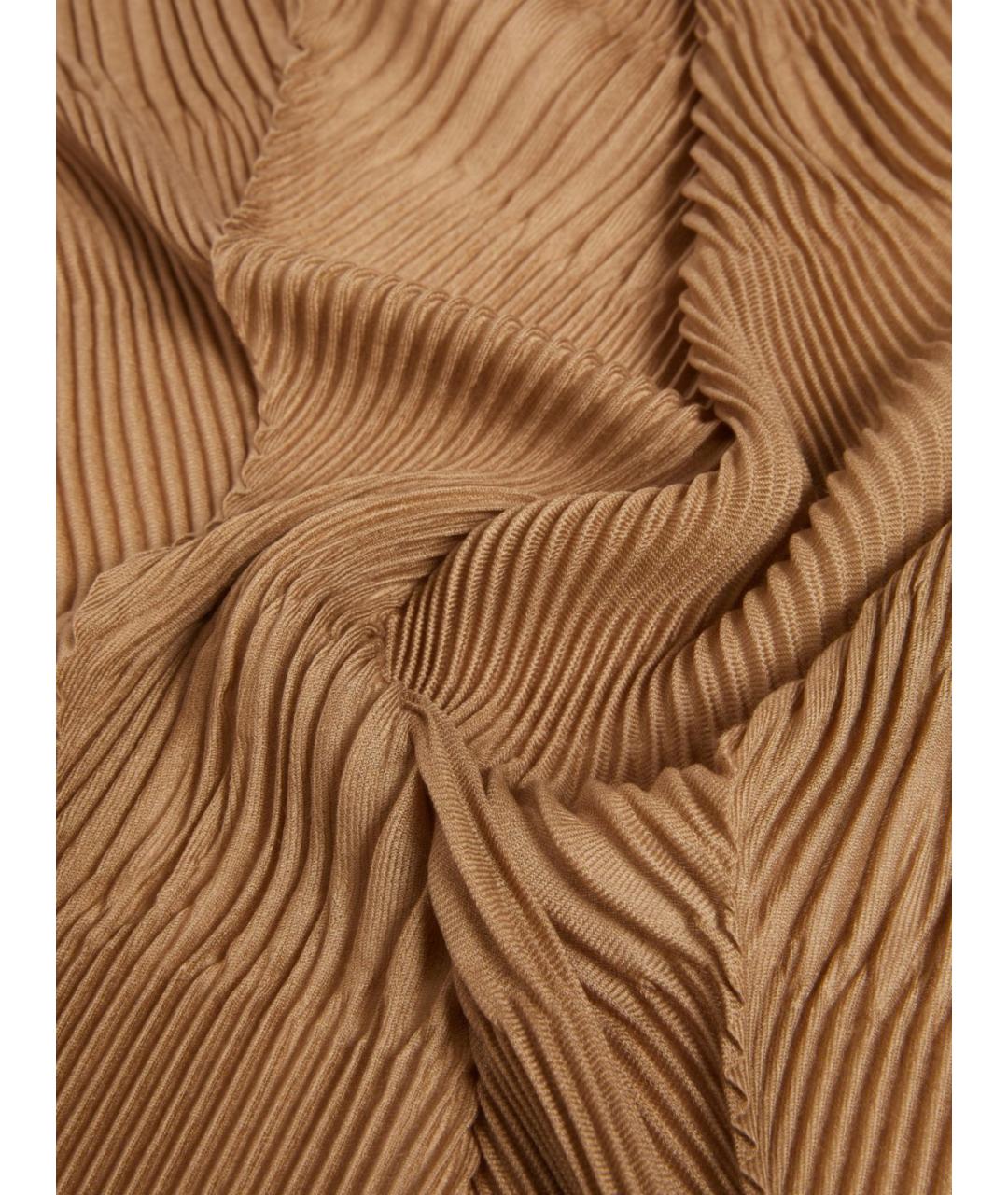 MAX MARA Коричневый кашемировый шарф, фото 3