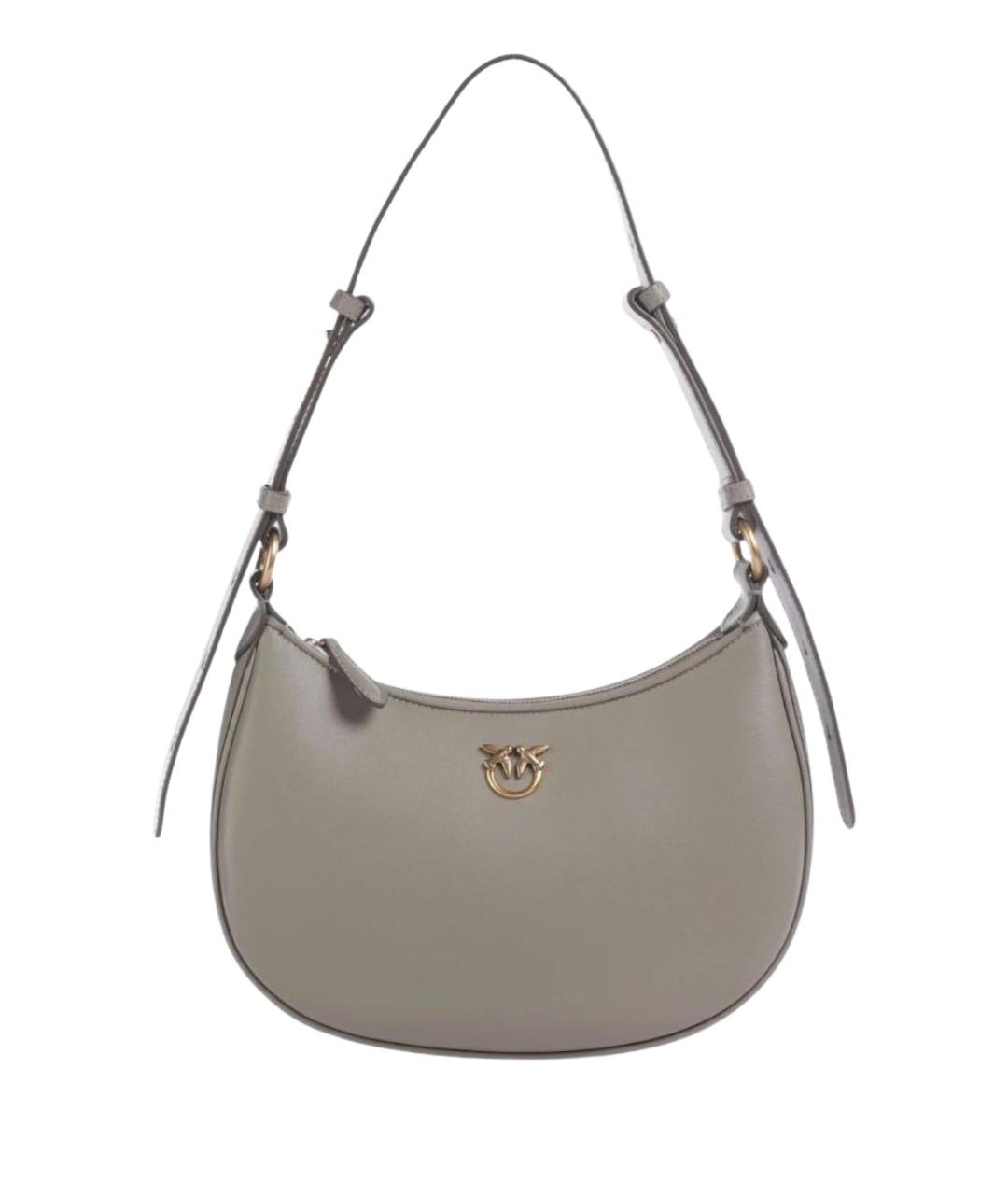 PINKO Бежевая кожаная сумка через плечо, фото 1