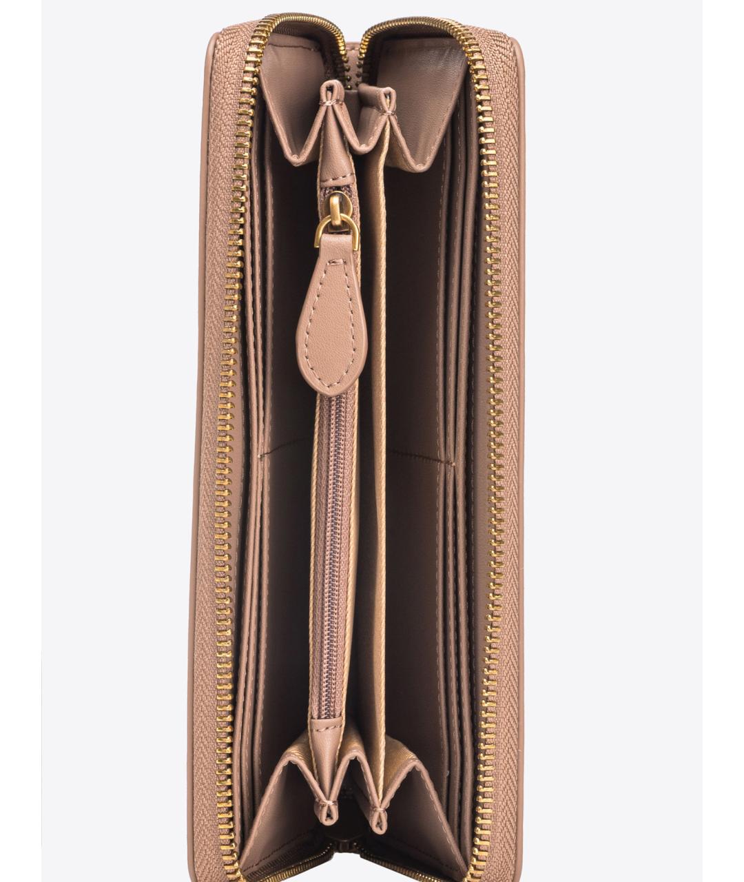 PINKO Бежевый кожаный кошелек, фото 4