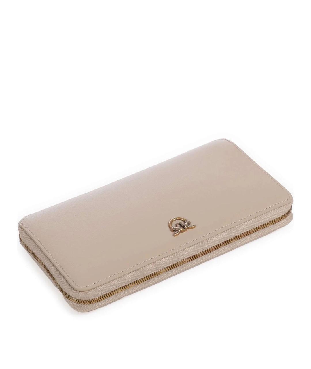 PINKO Бежевый кожаный кошелек, фото 2