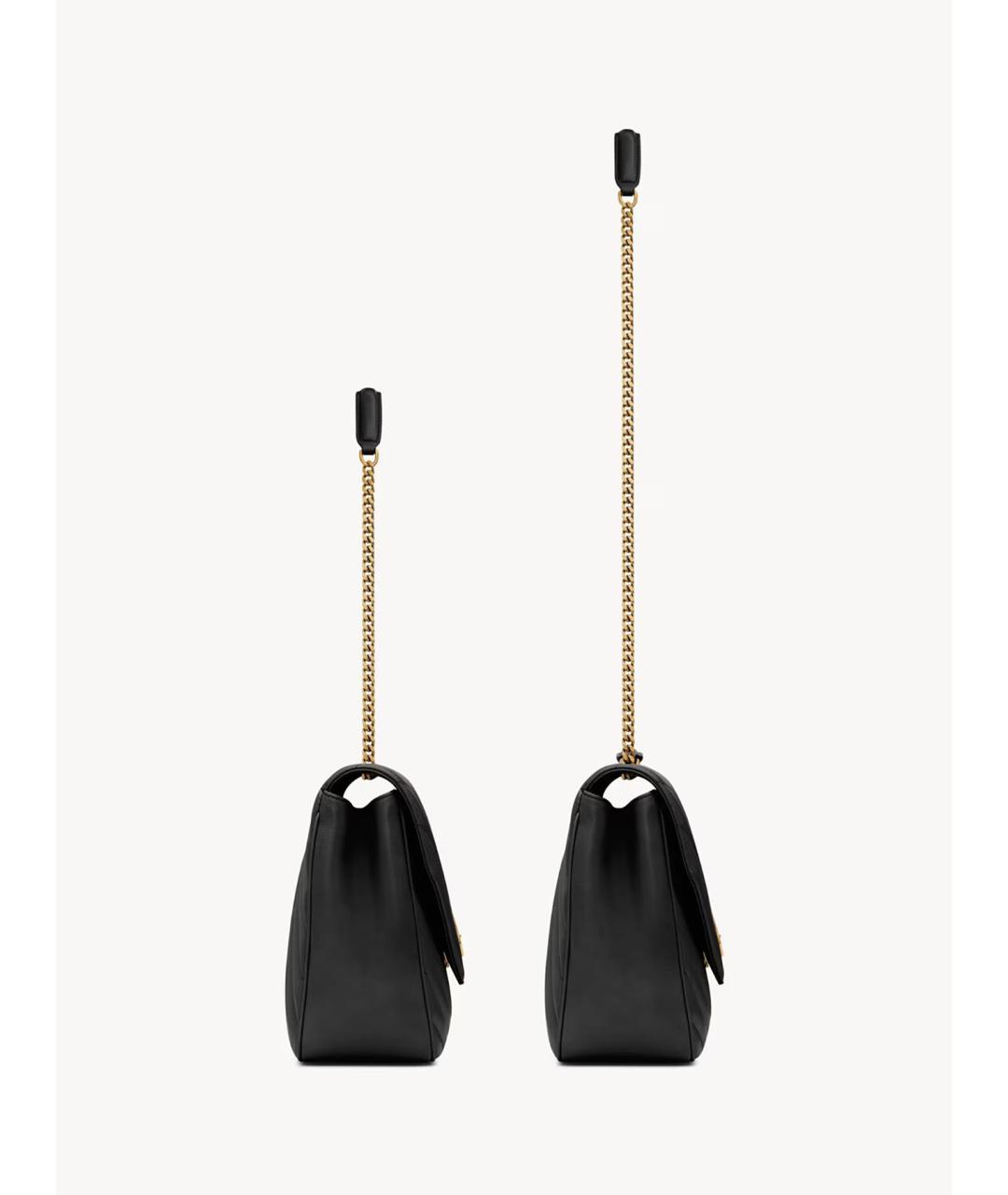 SAINT LAURENT Черная кожаная сумка через плечо, фото 2