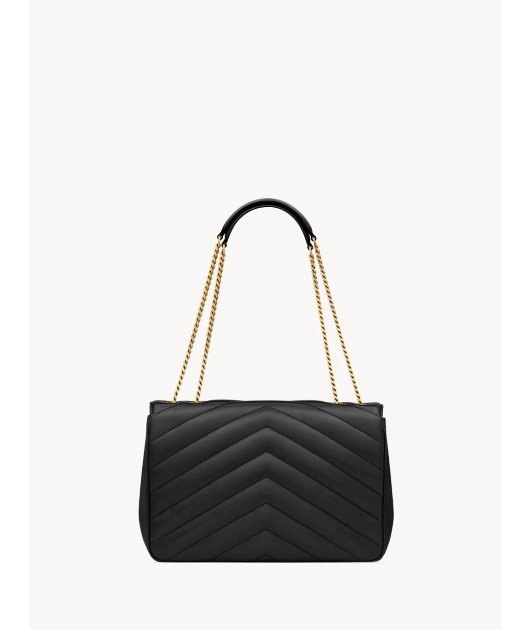 SAINT LAURENT Черная кожаная сумка через плечо, фото 3