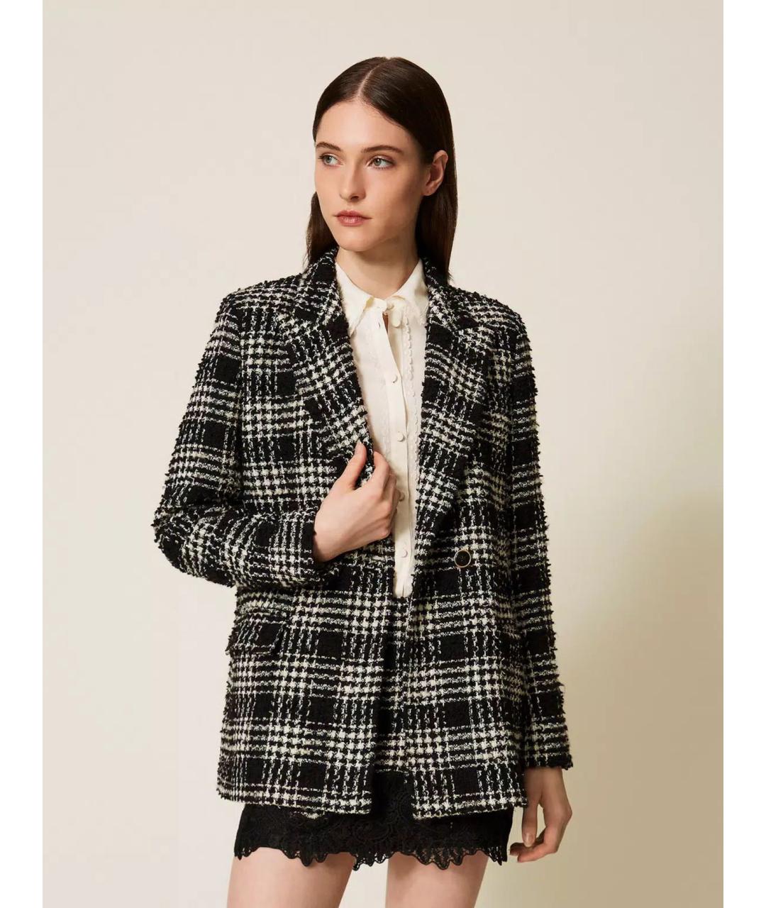 TWIN-SET Мульти полиэстеровый жакет/пиджак, фото 2