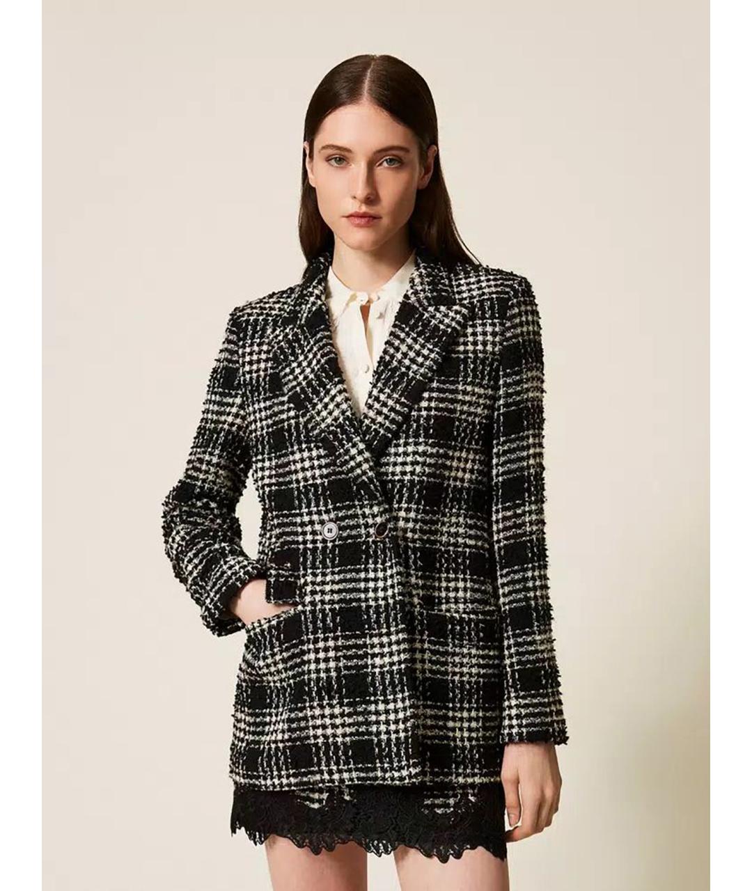 TWIN-SET Мульти полиэстеровый жакет/пиджак, фото 5