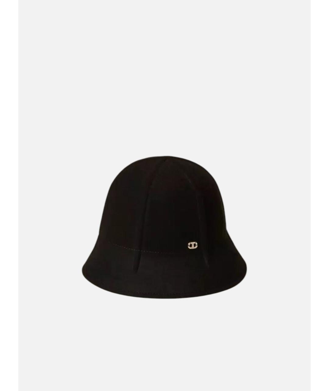 TWIN-SET Черная шерстяная шляпа, фото 5