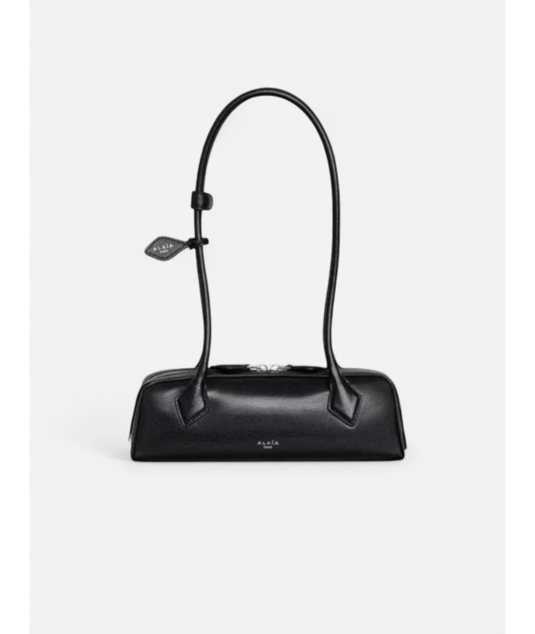 ALAIA Черная кожаная сумка через плечо, фото 4