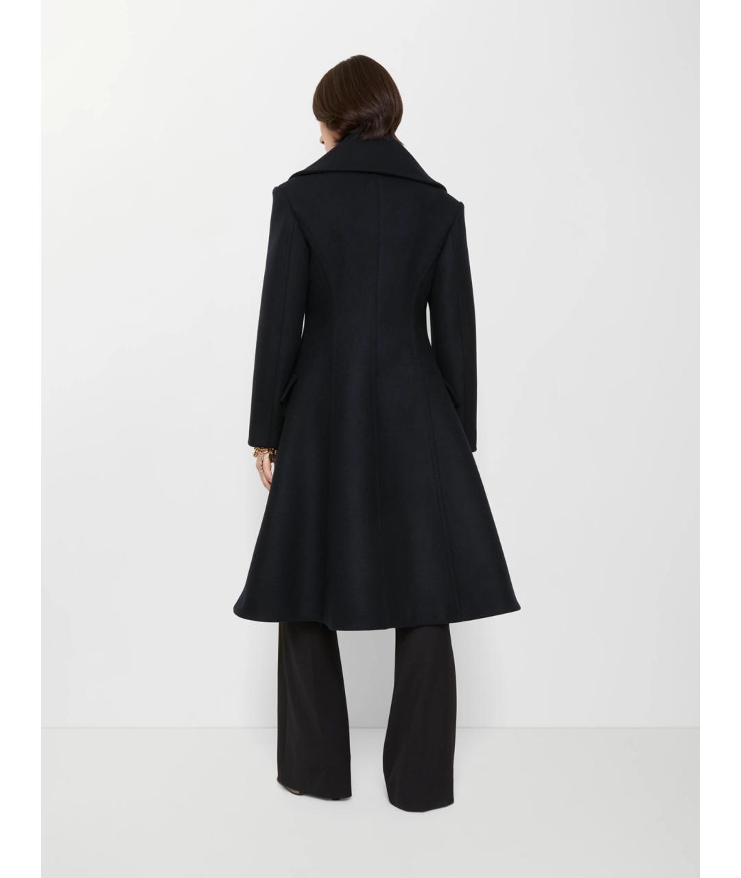 BURBERRY Темно-синее шерстяное пальто, фото 4