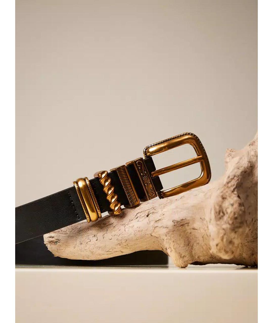 TWIN-SET Черный кожаный ремень, фото 2