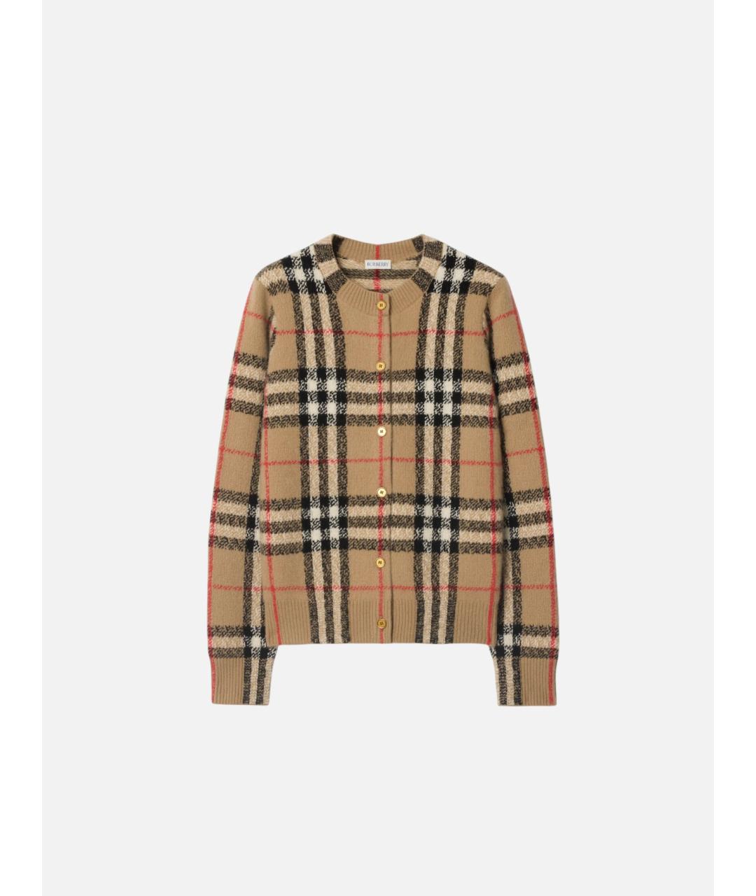BURBERRY Бежевый кашемировый кардиган, фото 4