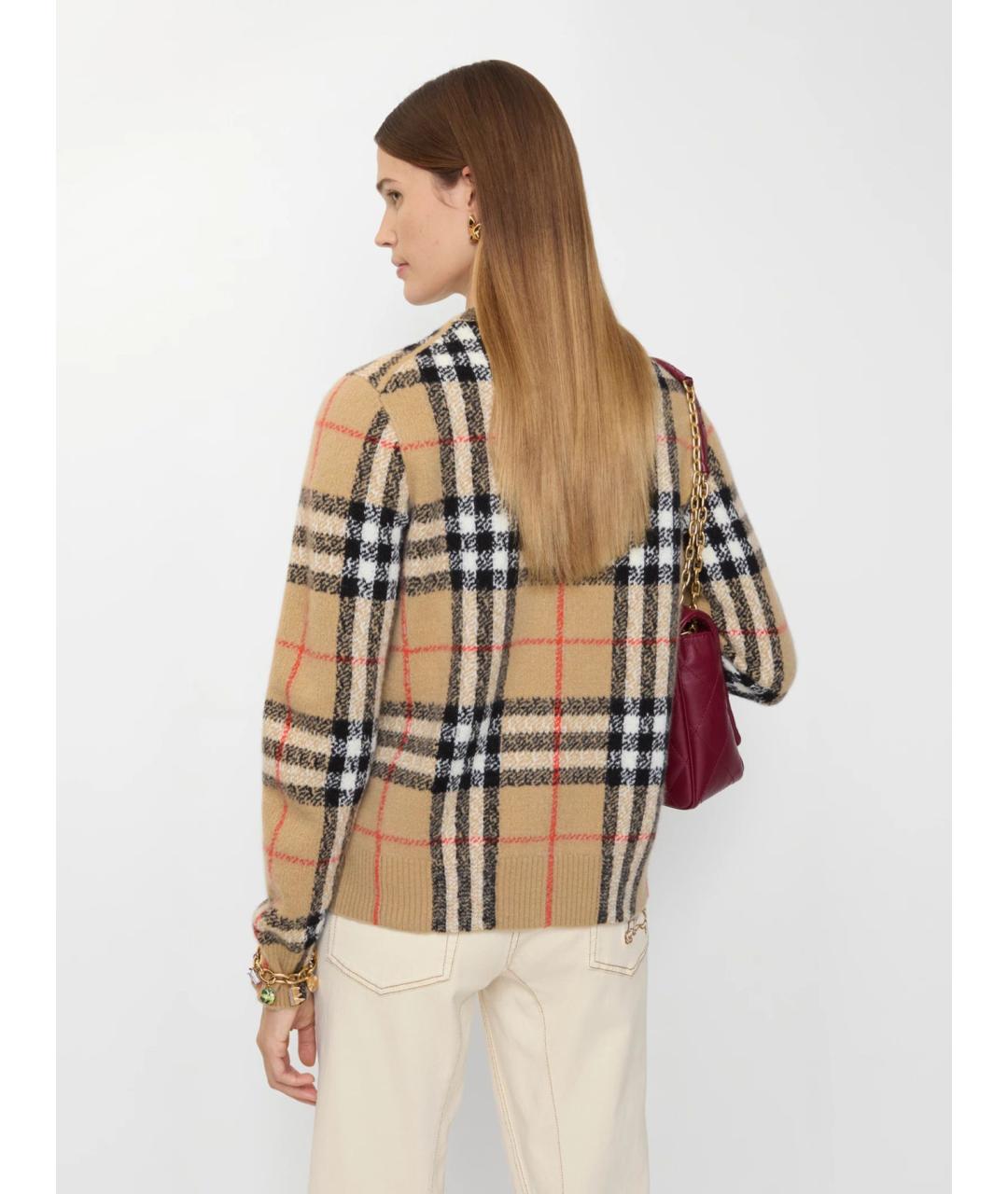 BURBERRY Бежевый кашемировый кардиган, фото 3