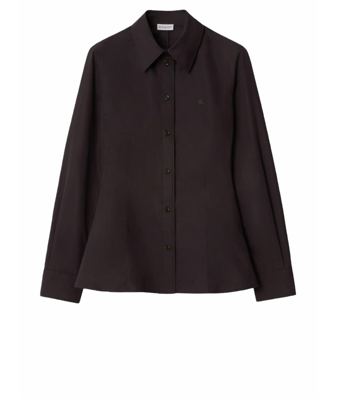 BURBERRY Коричневая хлопковая рубашка, фото 1