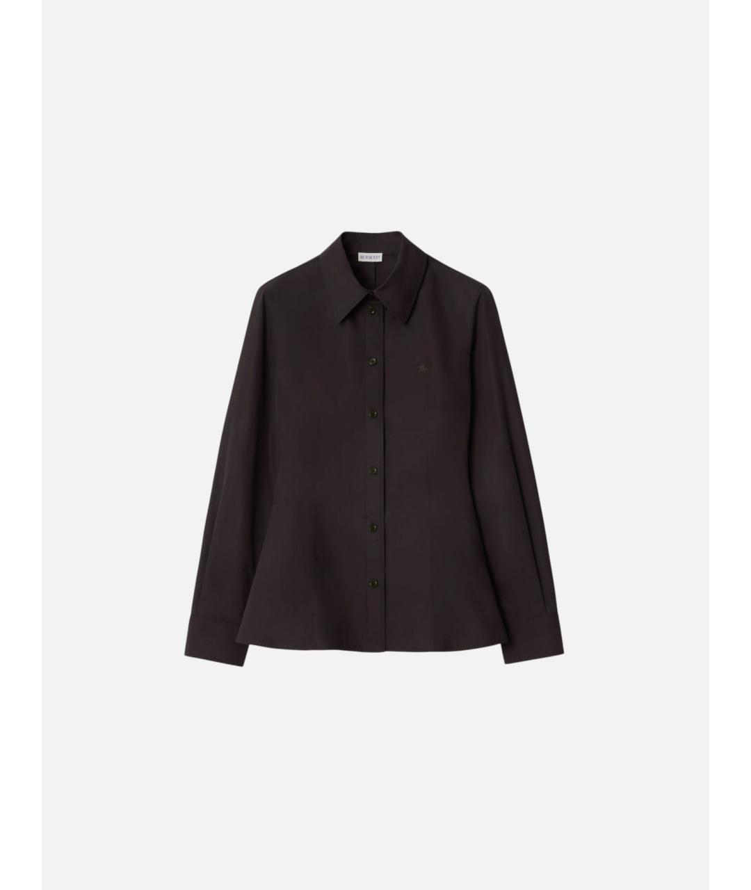 BURBERRY Коричневая хлопковая рубашка, фото 4