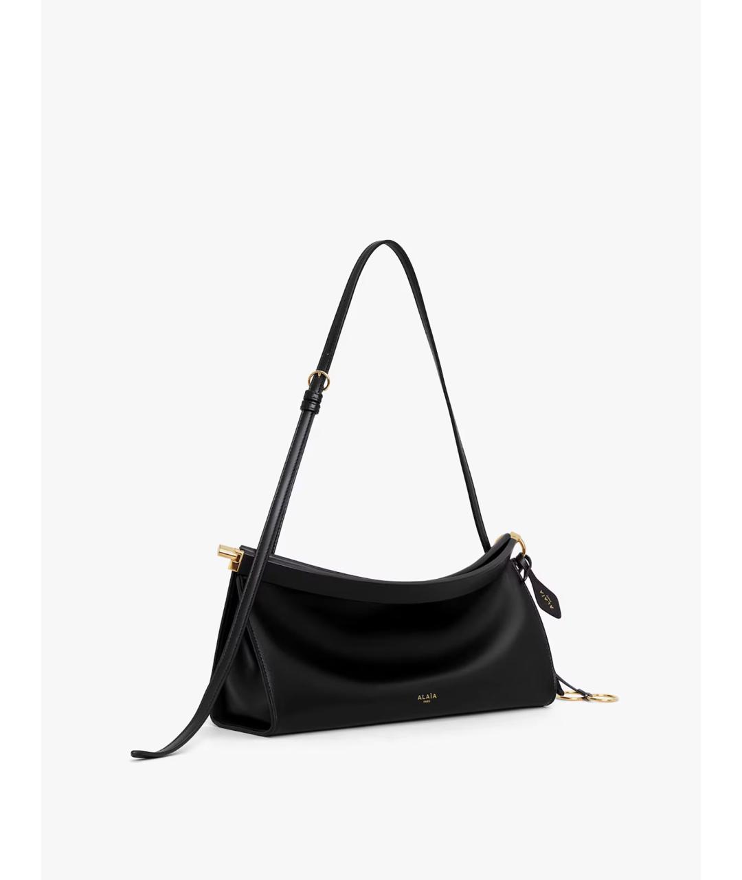 ALAIA Черная кожаная сумка через плечо, фото 3