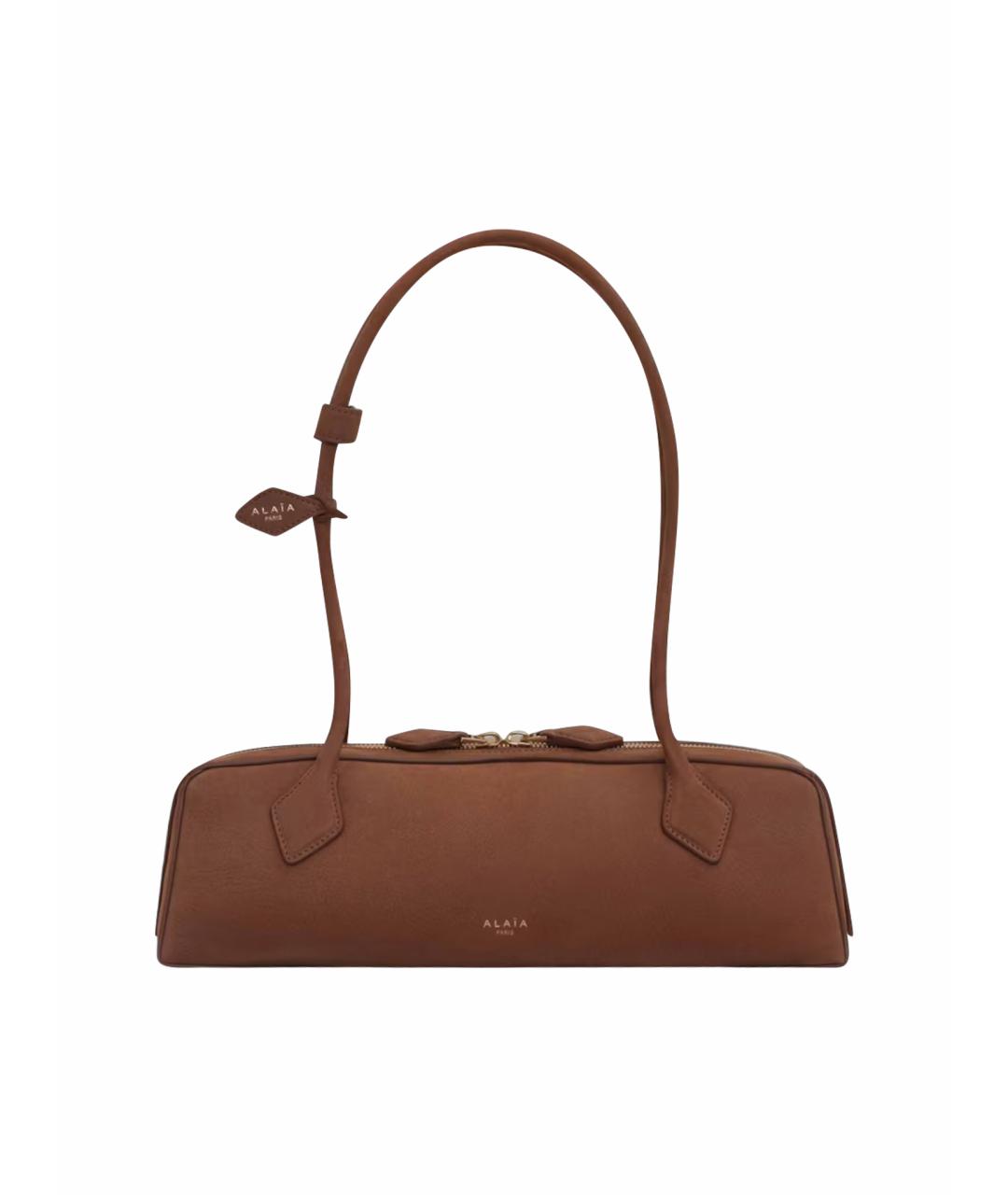 ALAIA Коричневая кожаная сумка через плечо, фото 1