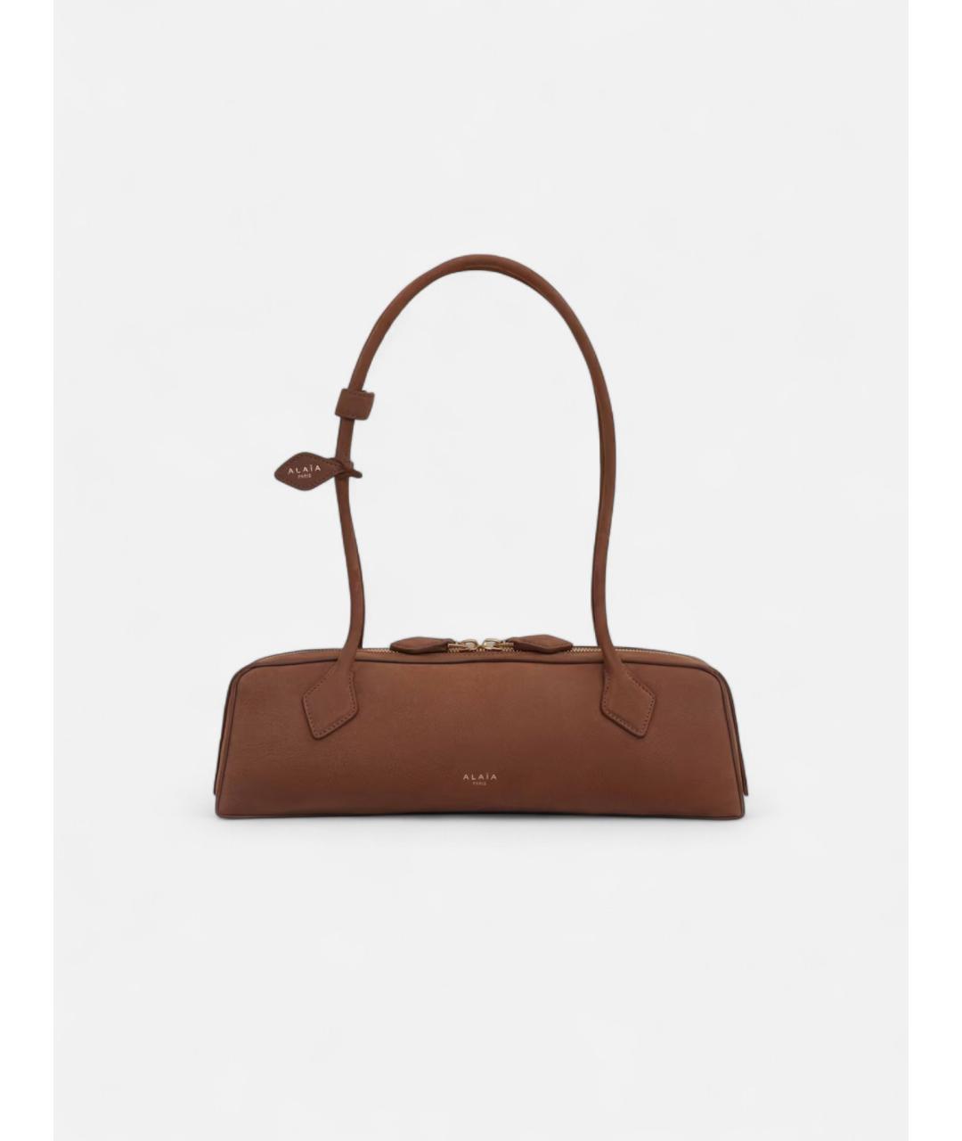 ALAIA Коричневая кожаная сумка через плечо, фото 4