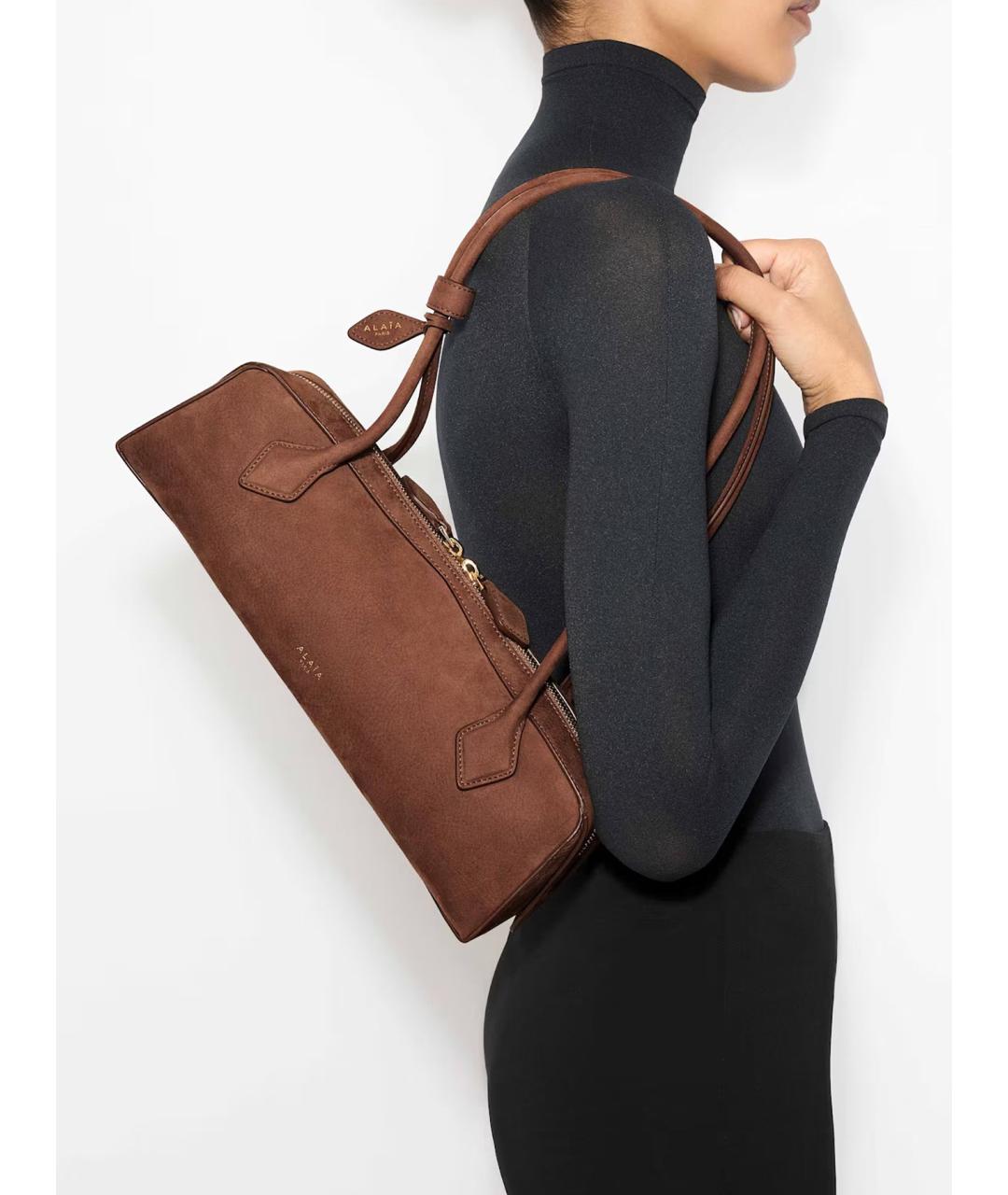 ALAIA Коричневая кожаная сумка через плечо, фото 2