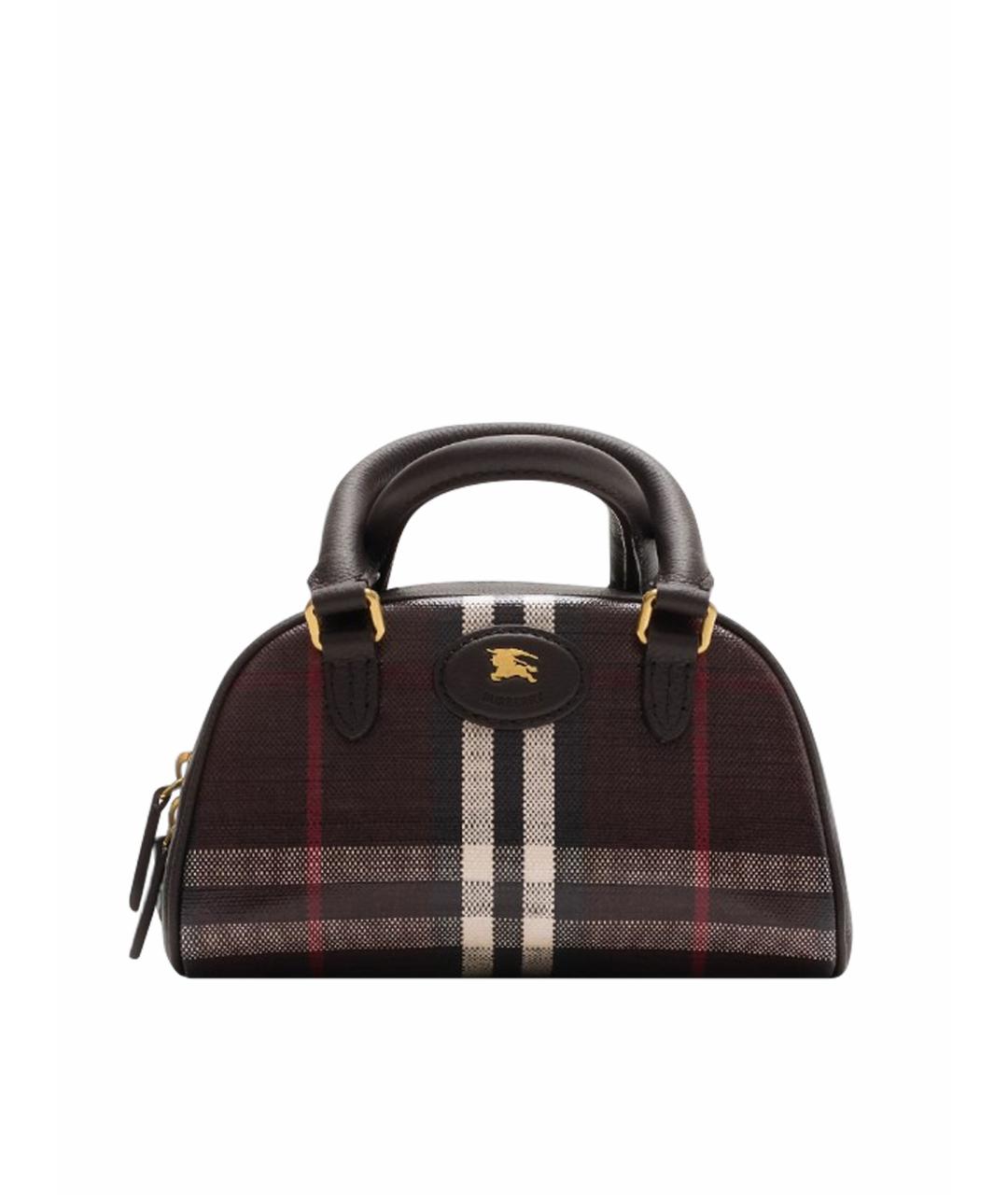 BURBERRY Коричневая тканевая сумка тоут, фото 1
