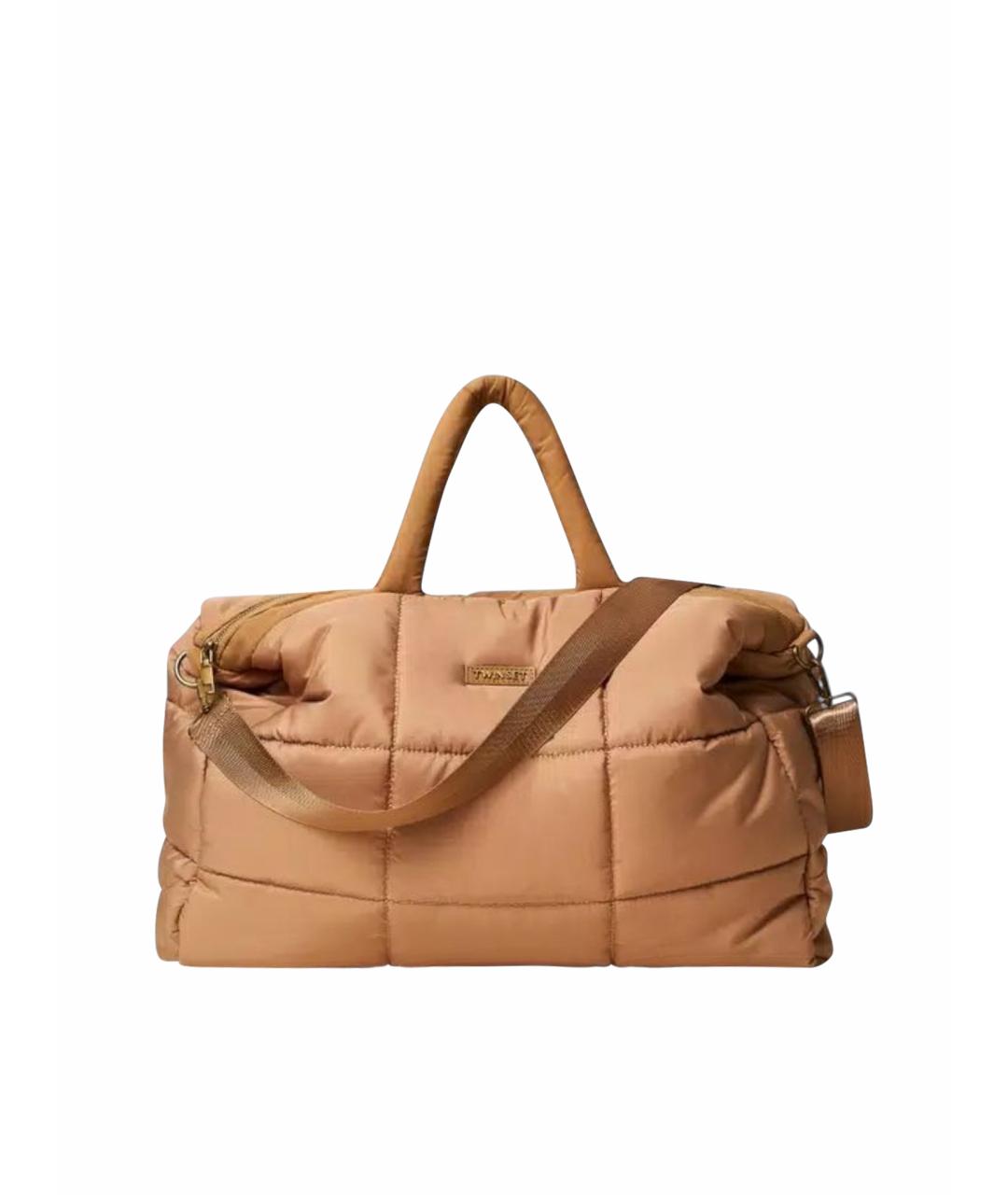 TWIN-SET Коричневая тканевая сумка через плечо, фото 1