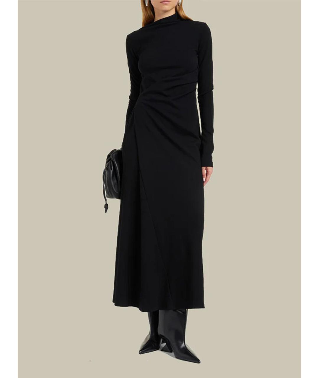 SPORTMAX Черное шерстяное повседневное платье, фото 2