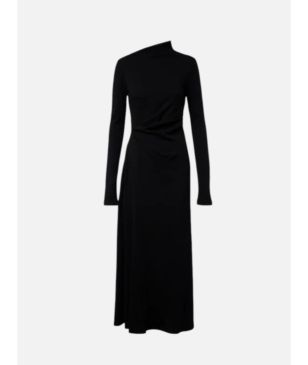 SPORTMAX Черное шерстяное повседневное платье, фото 3