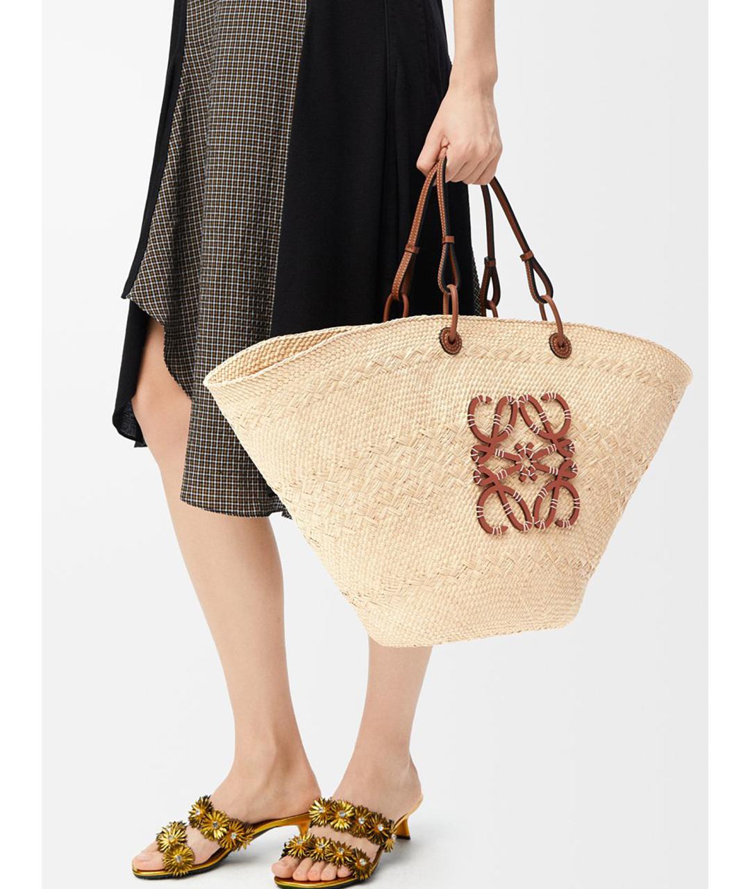 LOEWE Бежевая сумка тоут, фото 2