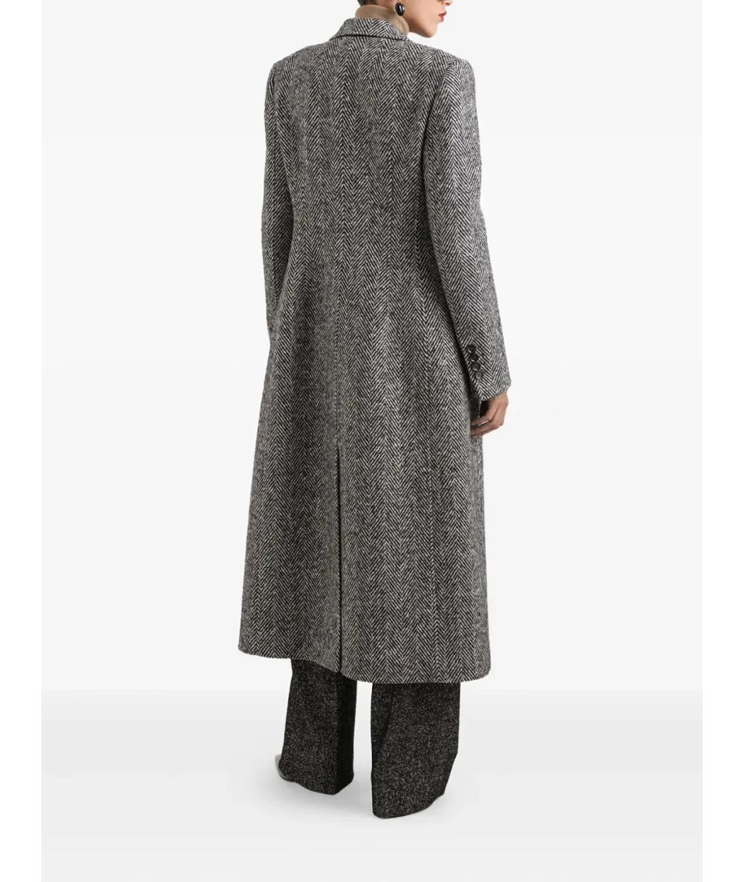 DOLCE&GABBANA Серое шерстяное пальто, фото 3