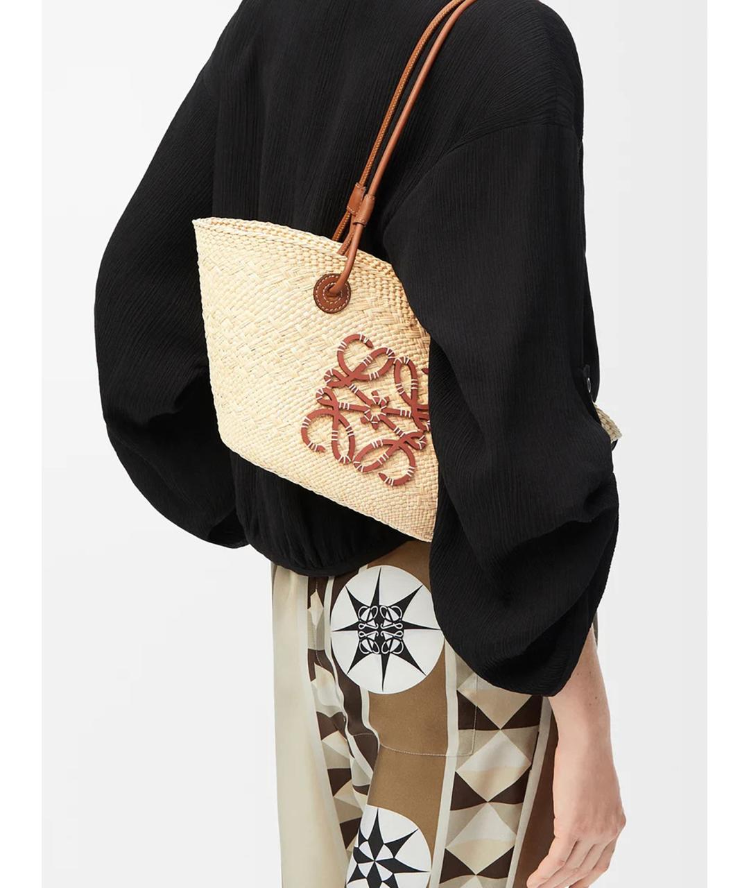 LOEWE Бежевая сумка тоут, фото 3