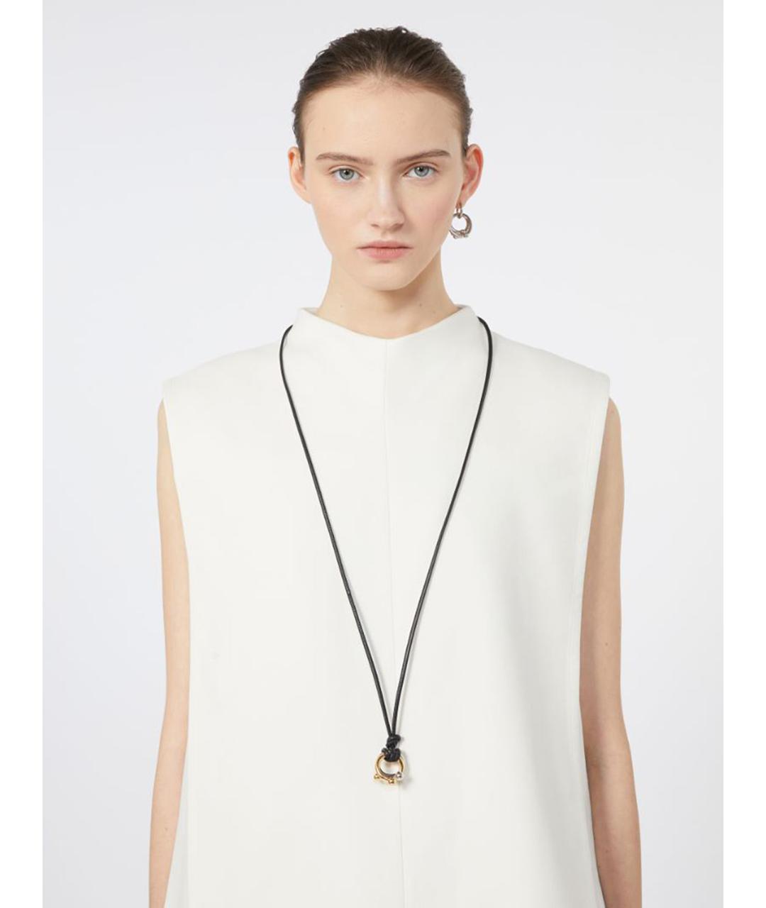 SPORTMAX Золотая кожаная подвеска, фото 3