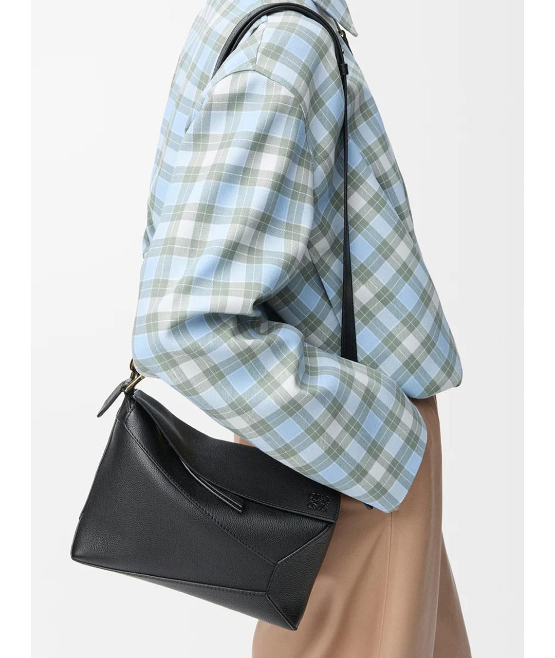 LOEWE Черная кожаная сумка через плечо, фото 2