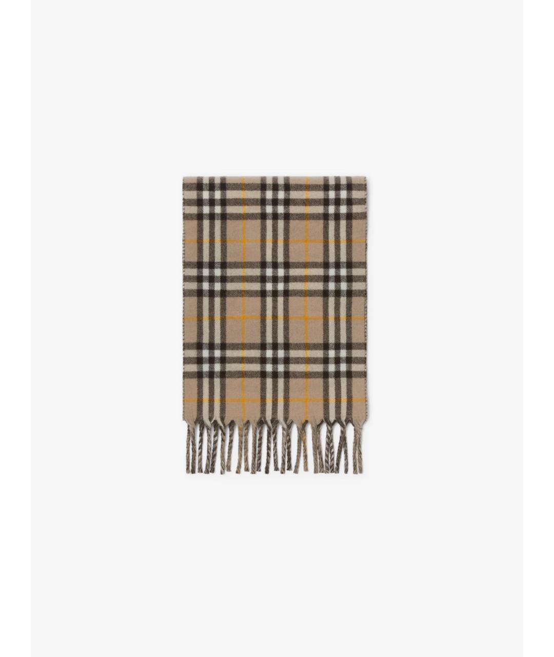 BURBERRY Коричневый кашемировый шарф, фото 4
