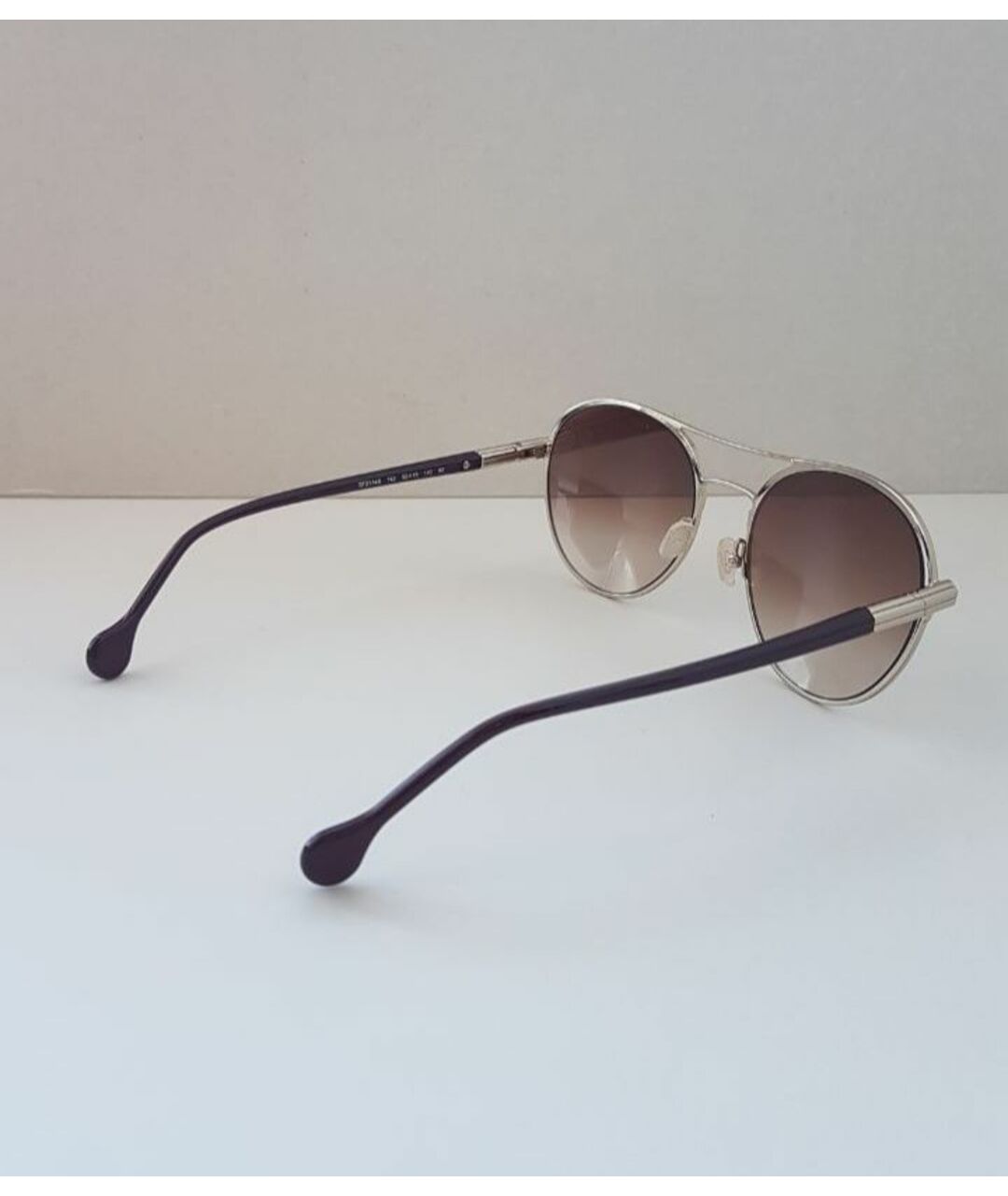 SALVATORE FERRAGAMO Золотые металлические солнцезащитные очки, фото 4
