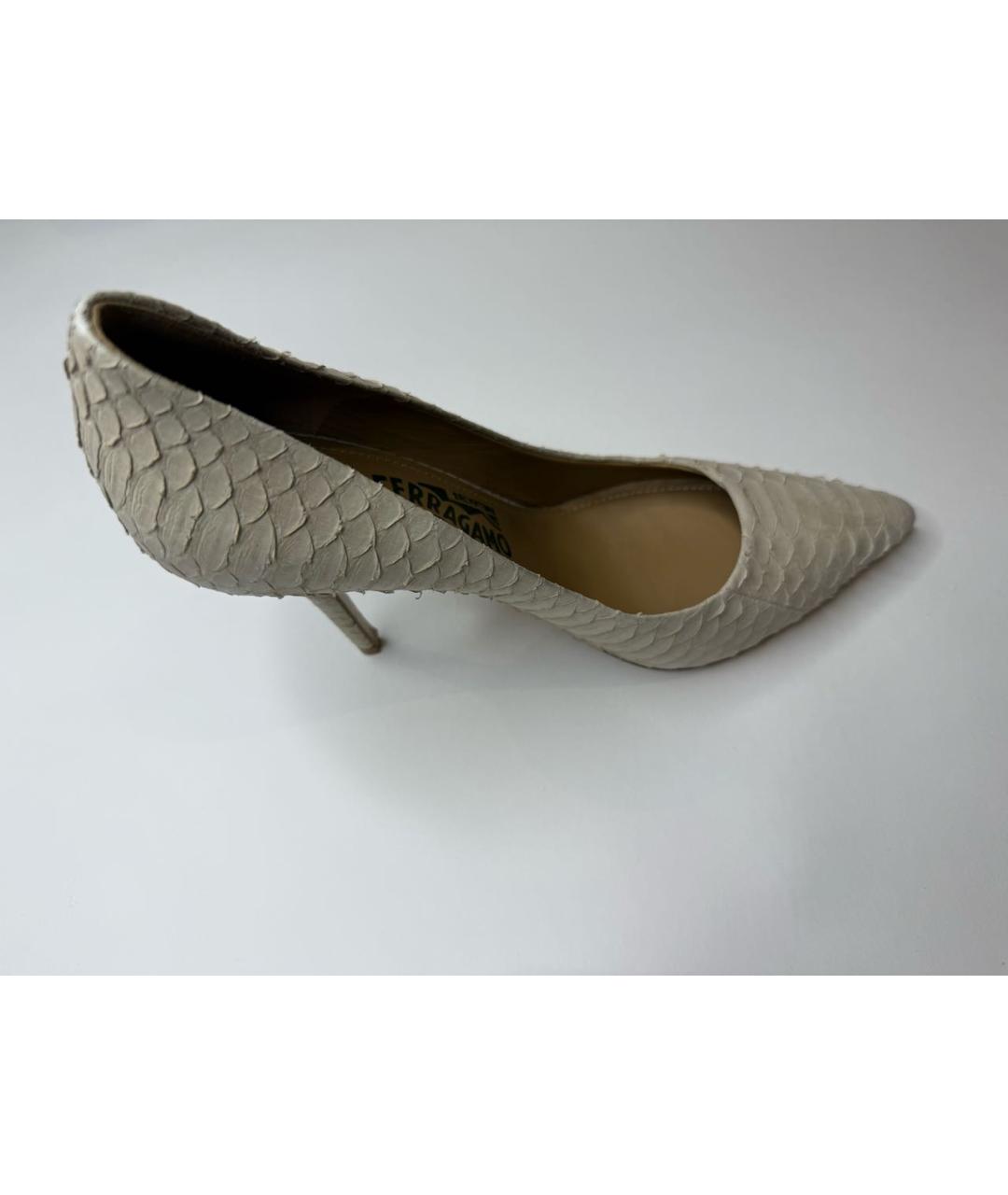 FERRAGAMO Бежевые кожаные туфли, фото 7