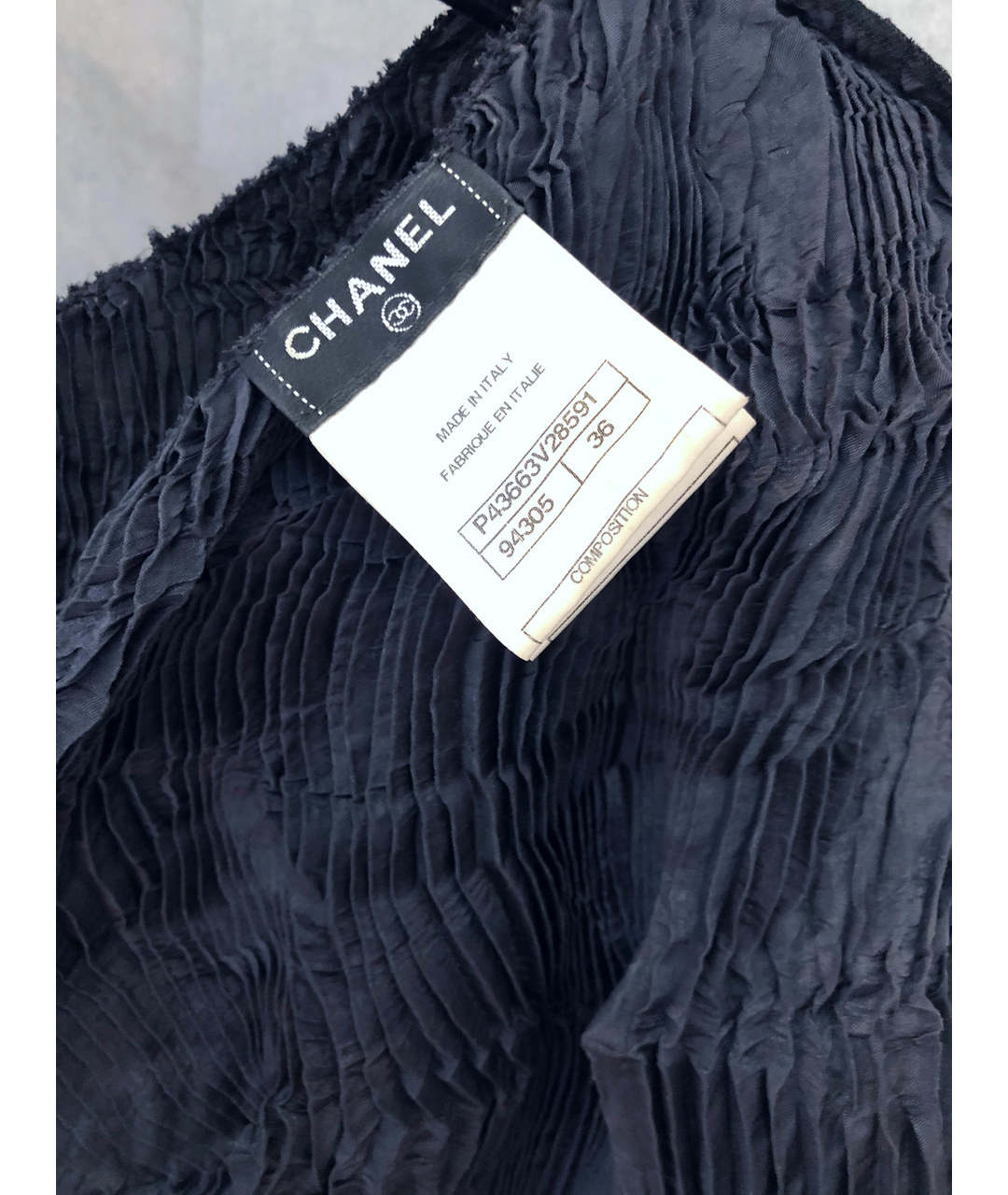 CHANEL PRE-OWNED Черная полиэстеровая рубашка, фото 6
