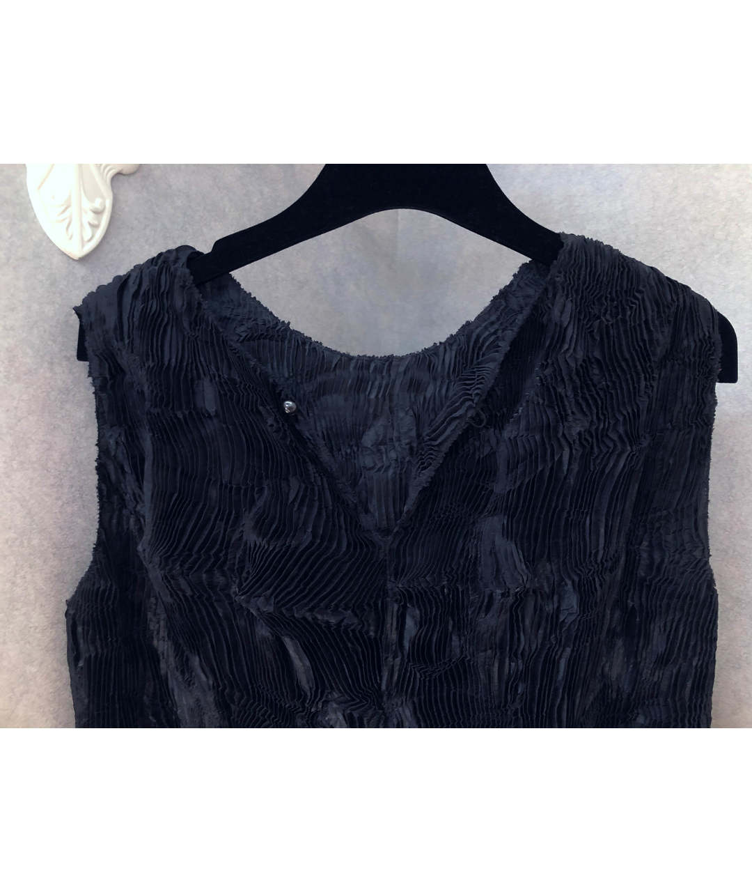 CHANEL PRE-OWNED Черная полиэстеровая рубашка, фото 4