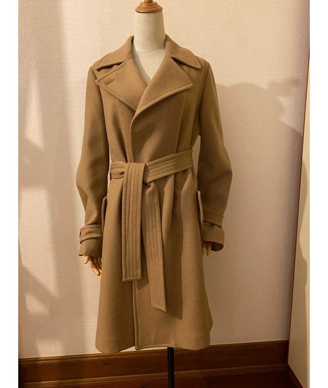 BOTTEGA VENETA Бежевое хлопковое пальто, фото 6