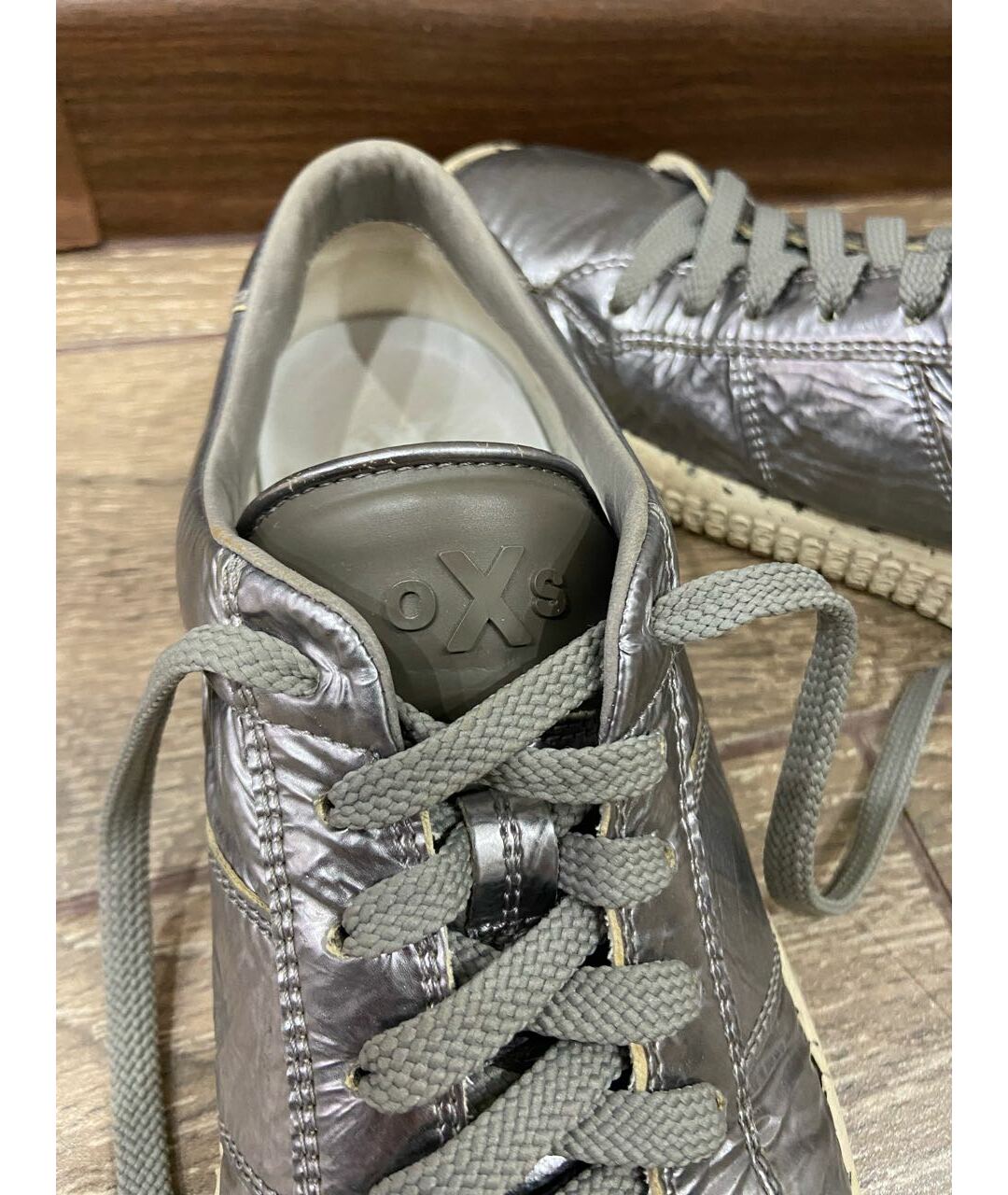 OXS RUBBER SOUL Серебряные кроссовки из искусственной кожи, фото 2
