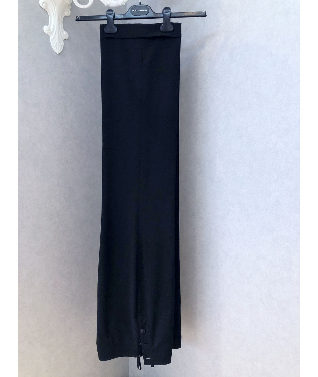 CHANEL PRE-OWNED Черные шерстяные брюки широкие, фото 2