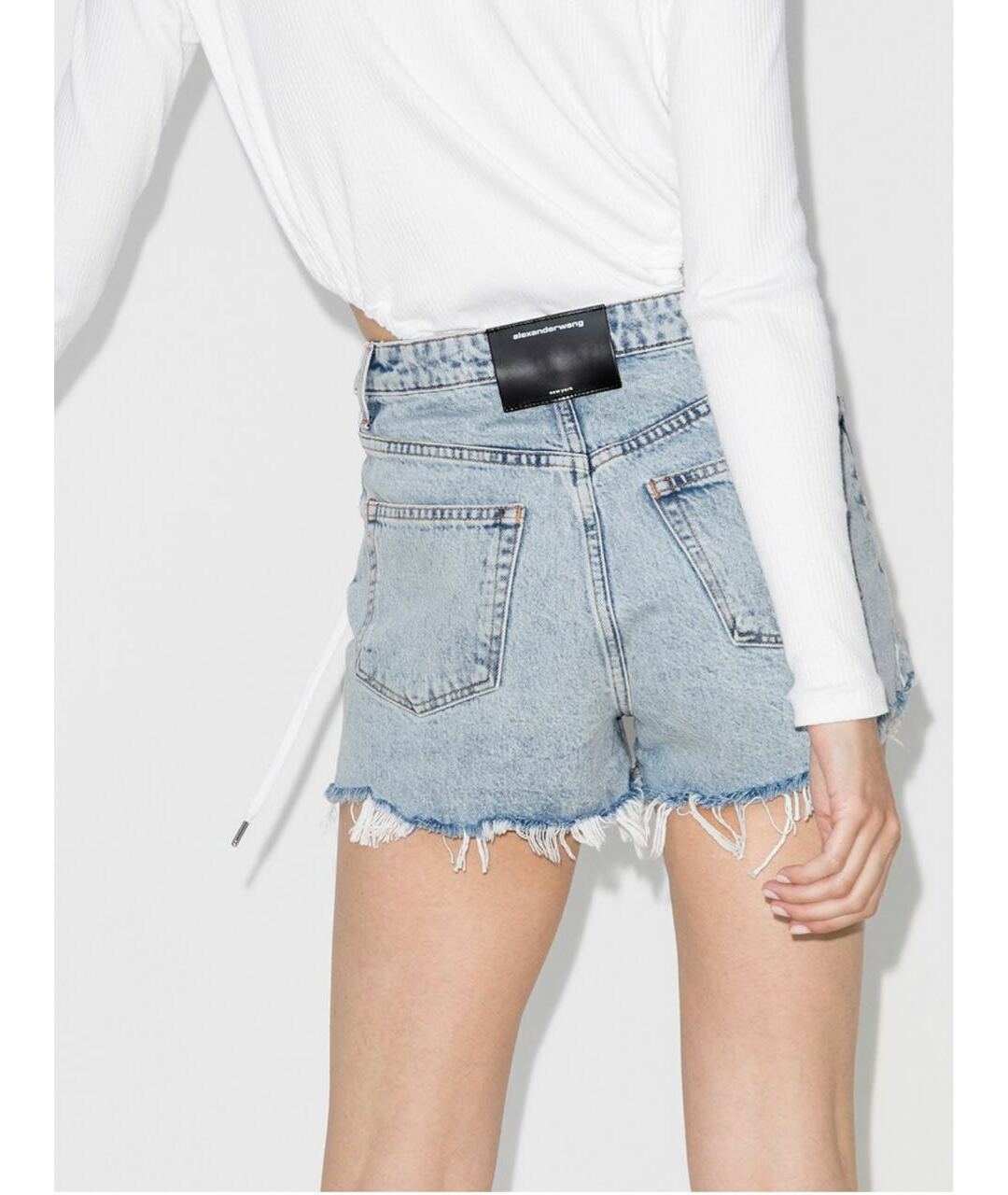 ALEXANDER WANG Голубые деним шорты, фото 2