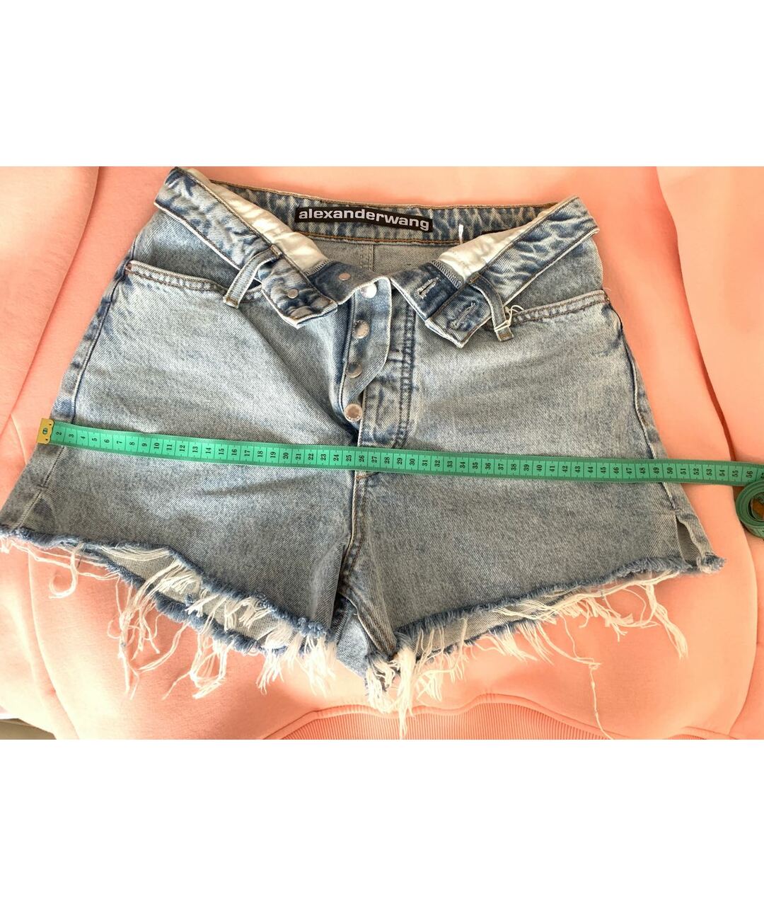 ALEXANDER WANG Голубые деним шорты, фото 7
