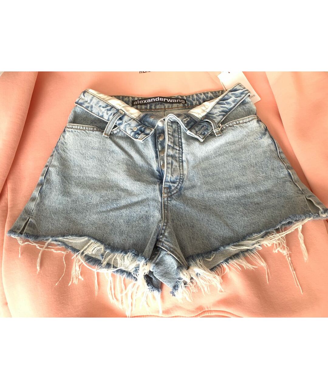 ALEXANDER WANG Голубые деним шорты, фото 4