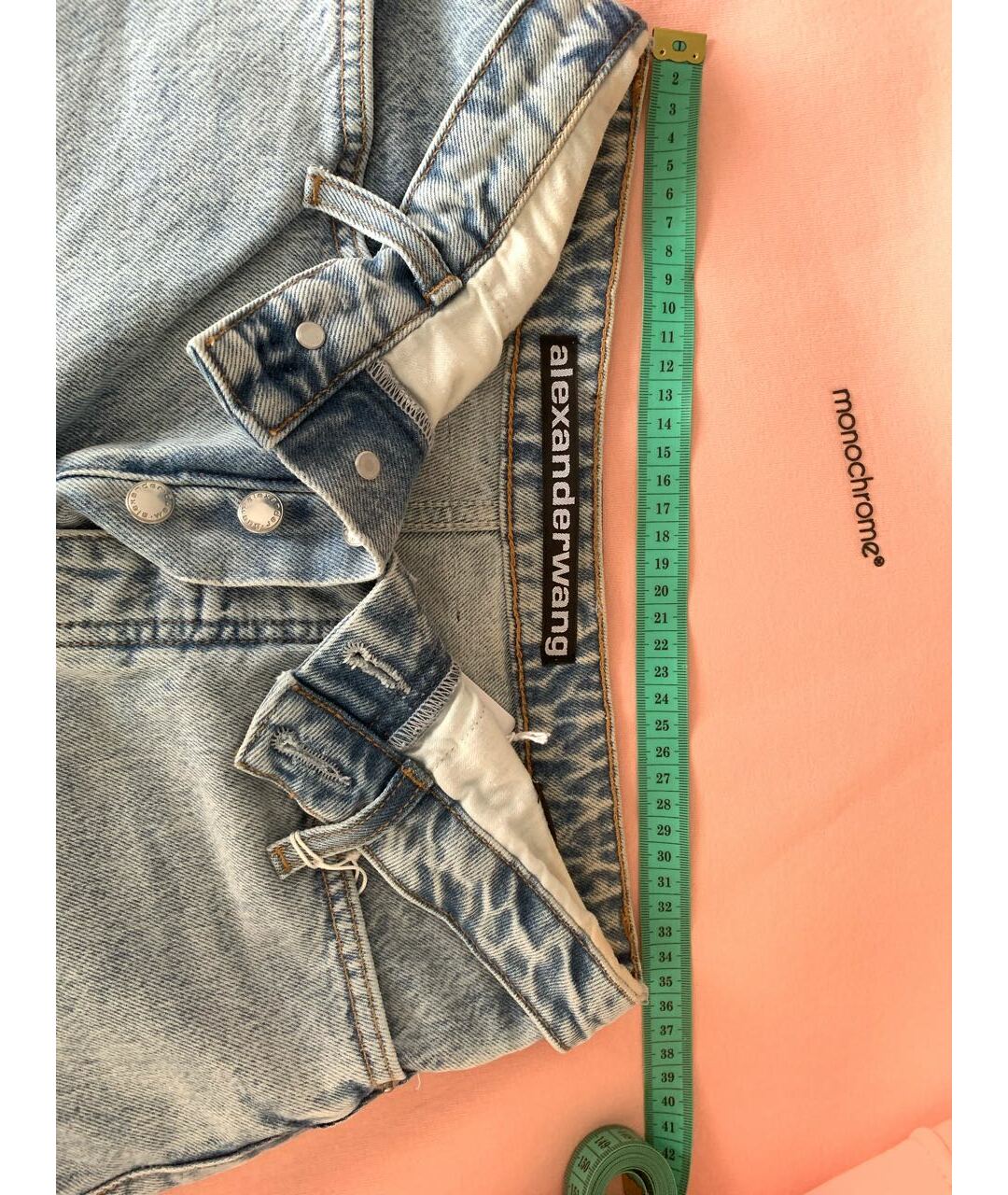 ALEXANDER WANG Голубые деним шорты, фото 6