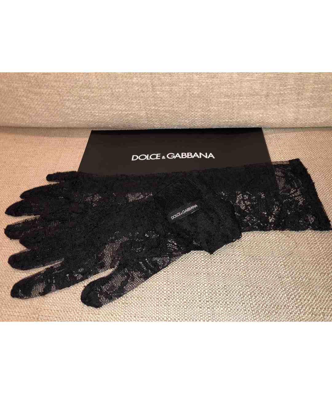 DOLCE&GABBANA Черные перчатки, фото 4