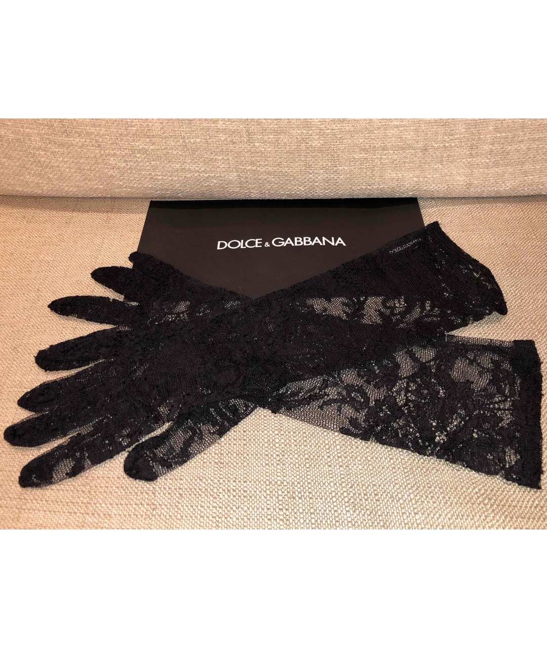 DOLCE&GABBANA Черные перчатки, фото 3