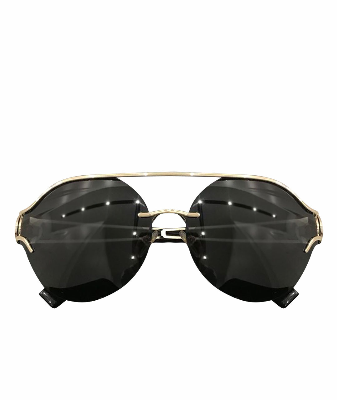 VERSACE Черные металлические солнцезащитные очки, фото 1