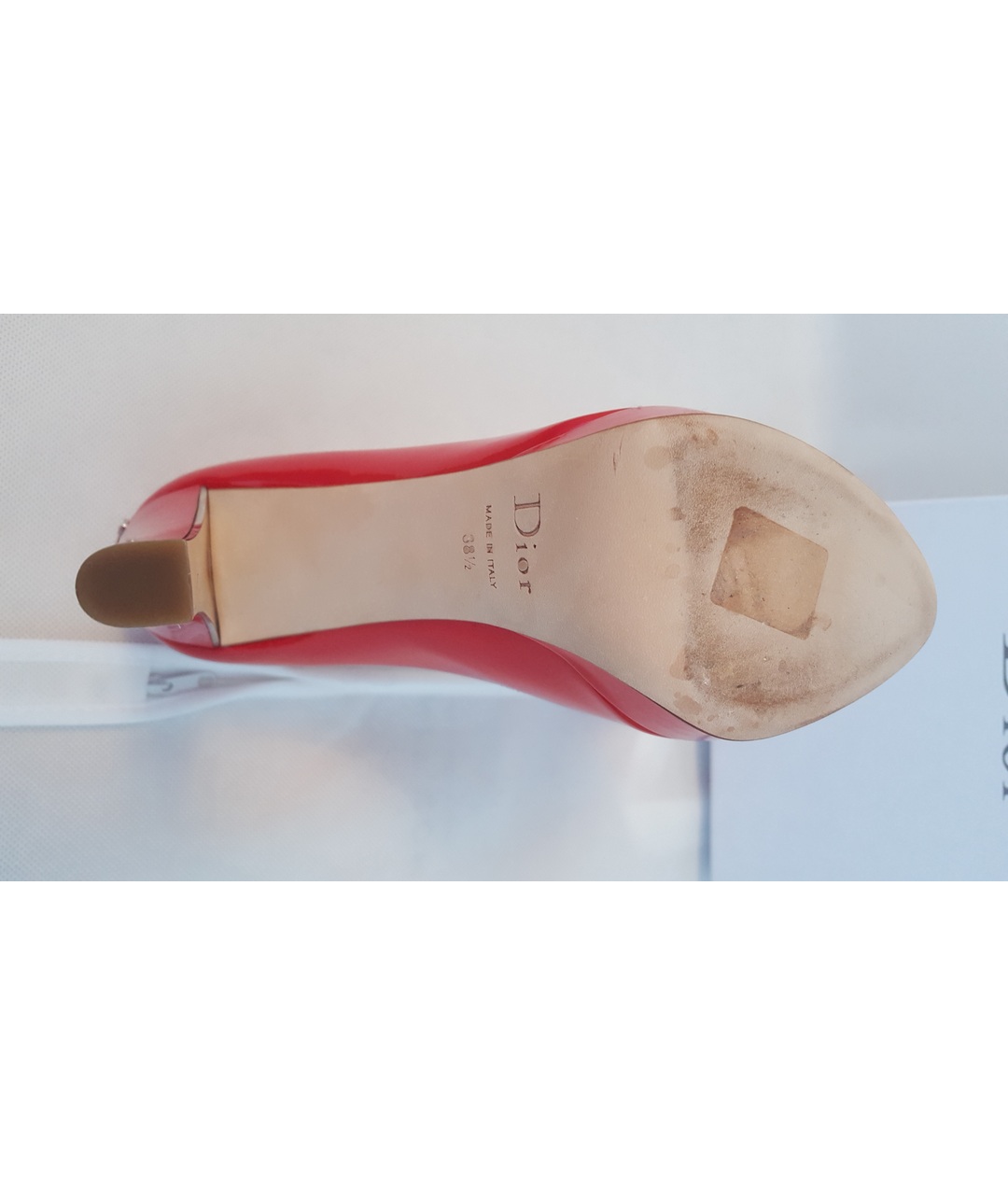 CHRISTIAN DIOR PRE-OWNED Красные туфли из лакированной кожи, фото 5
