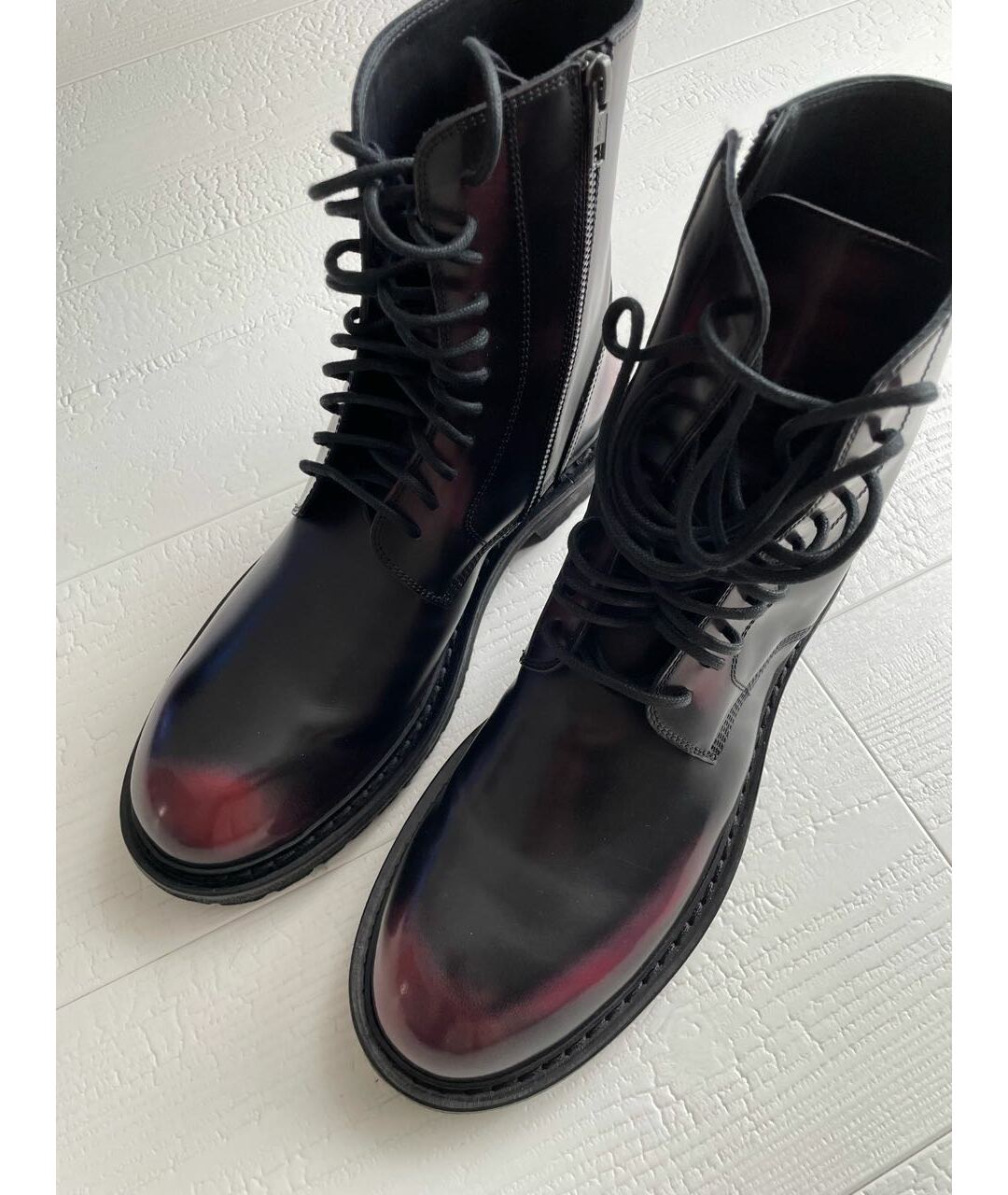ANN DEMEULEMEESTER Черные кожаные высокие ботинки, фото 2