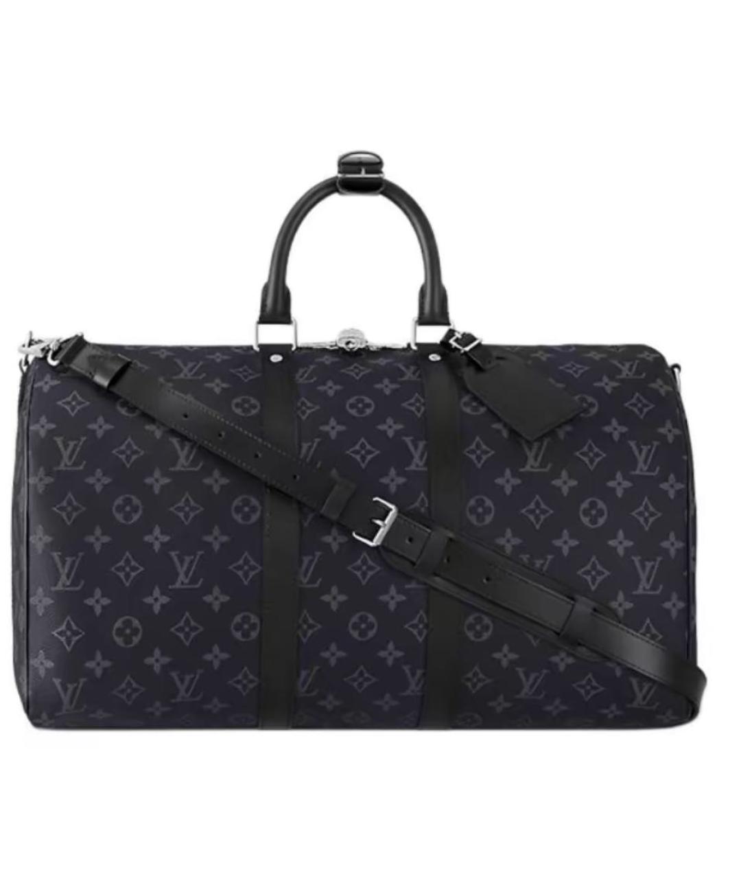 LOUIS VUITTON Черная кожаная сумка тоут, фото 5