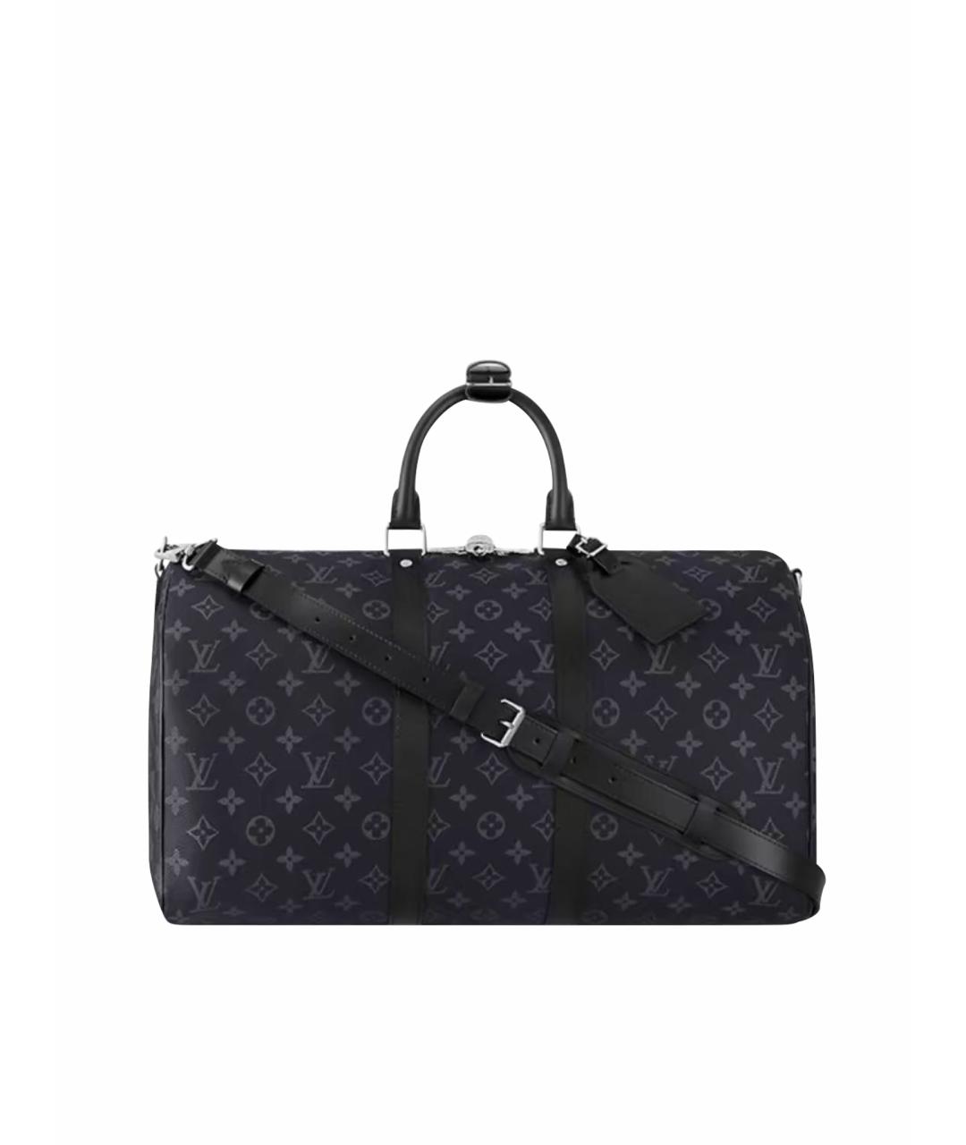 LOUIS VUITTON Черная кожаная сумка тоут, фото 1