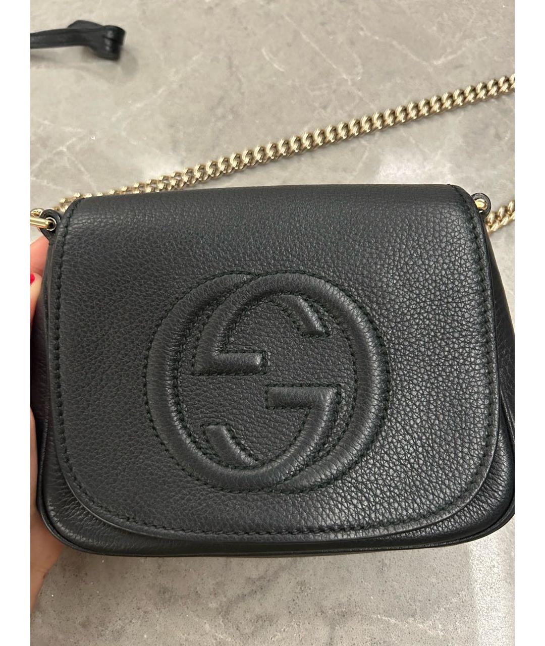 GUCCI Черная кожаная поясная сумка, фото 7